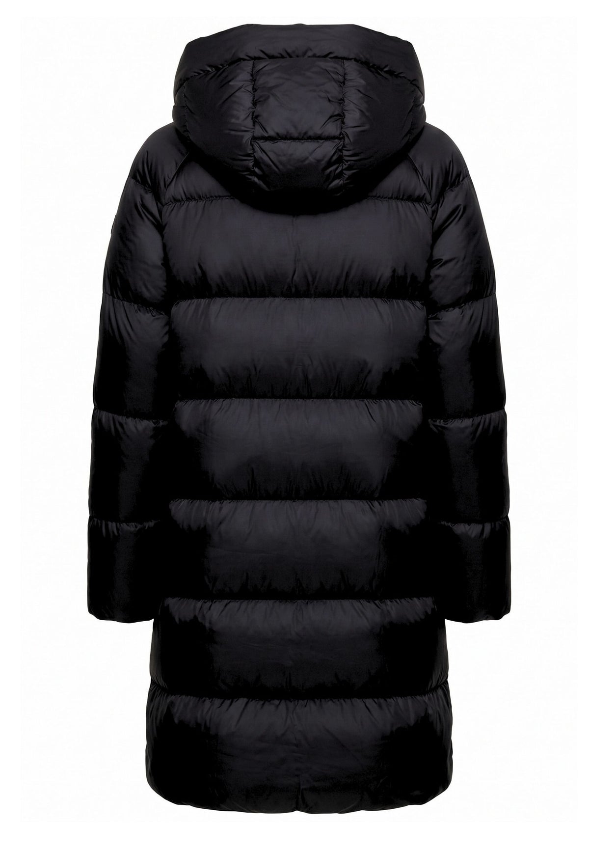 Oversized Hooded Down Puffer Jacket - Black