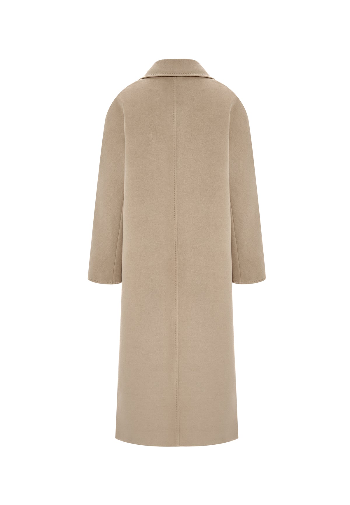 Belted Double-Breasted Coat - Milky