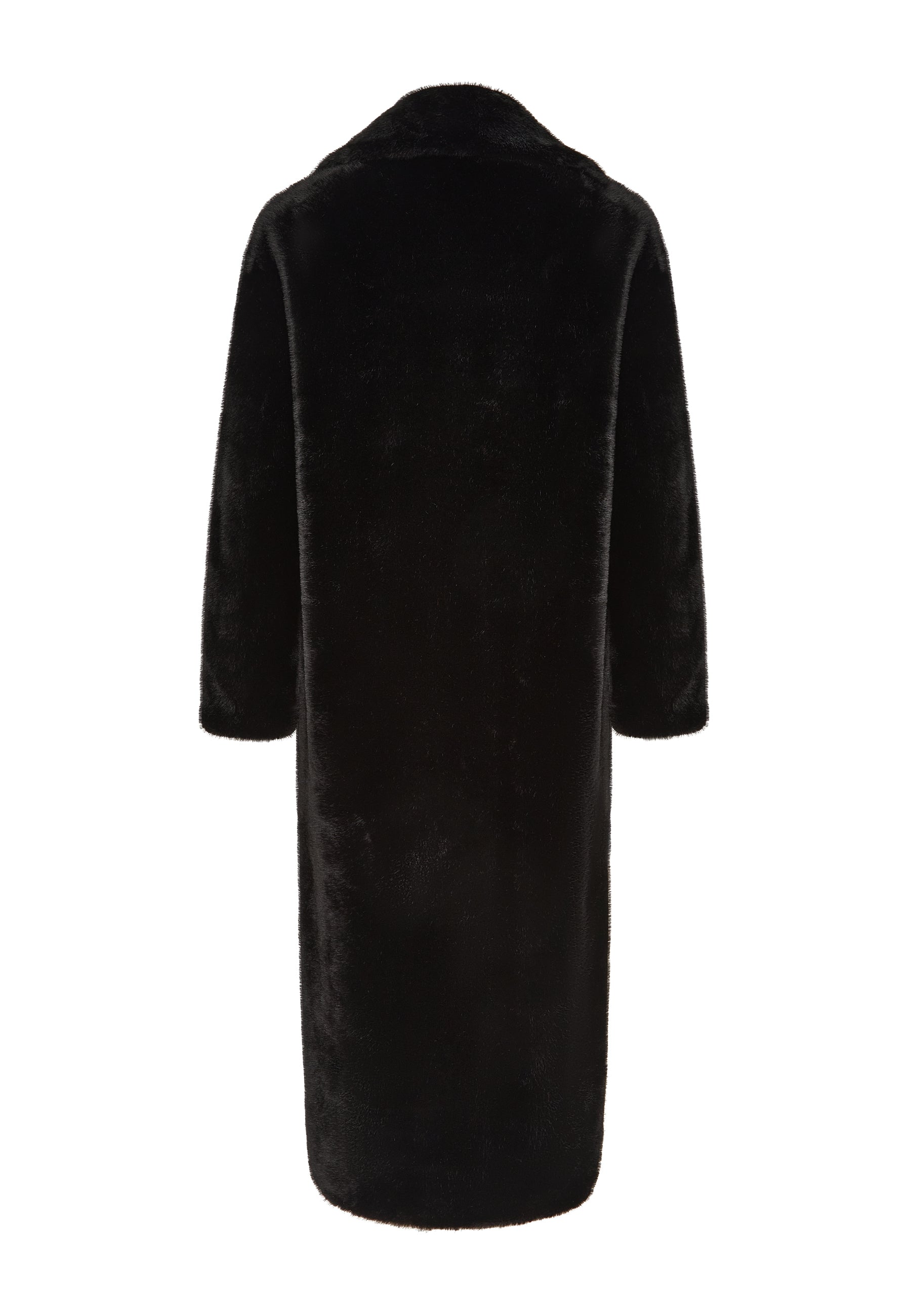 Luxurious Faux Fur Coat Freya - Black