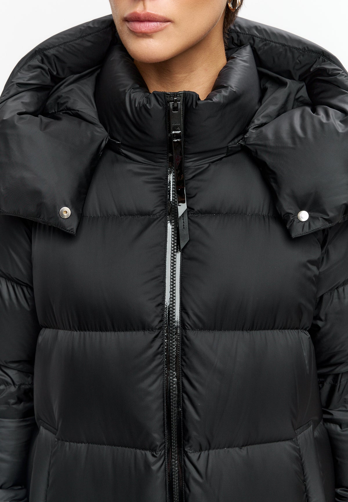 Long Oversized Hooded Down Puffer Coat