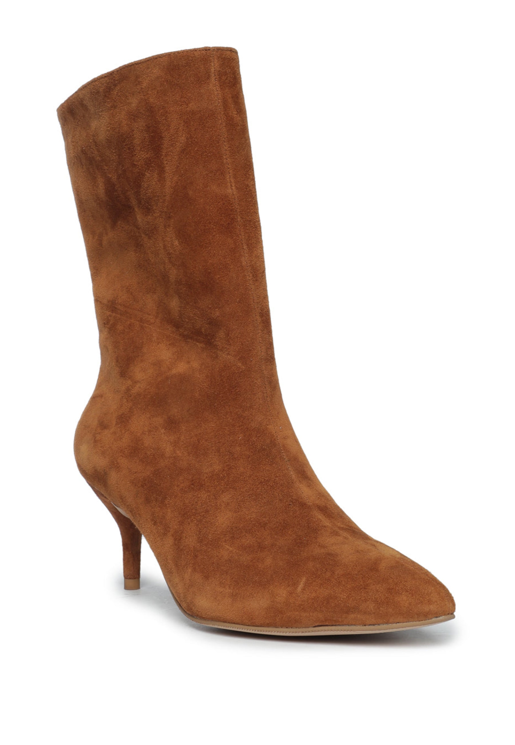 Elegant Suede Boots - Brown