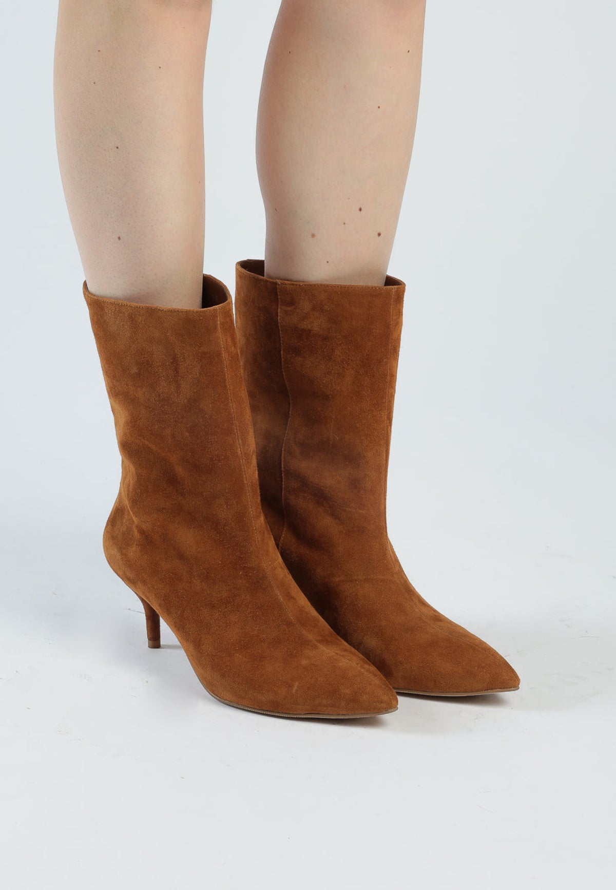 Elegante Wildlederstiefel - Braun