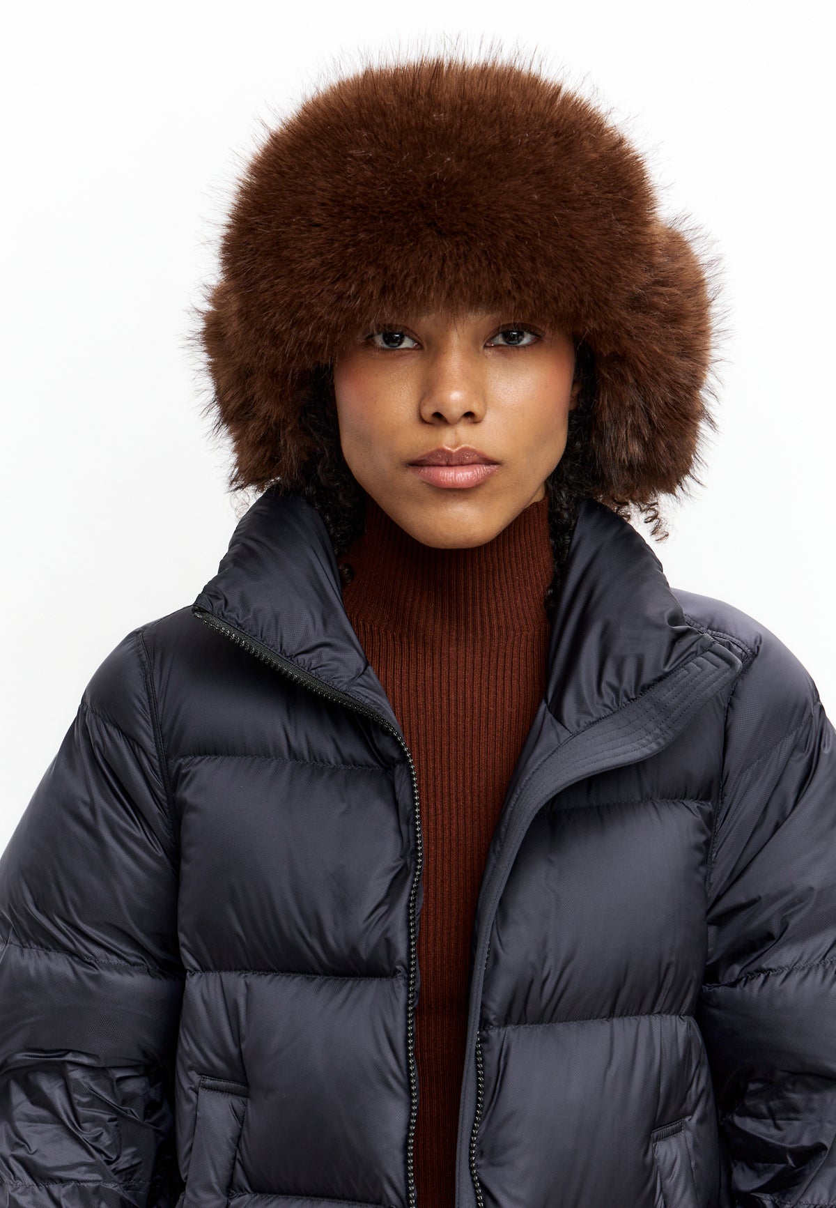 Gorro trapper de lana – Marrón