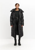 Piumino oversize con cappuccio – Nero