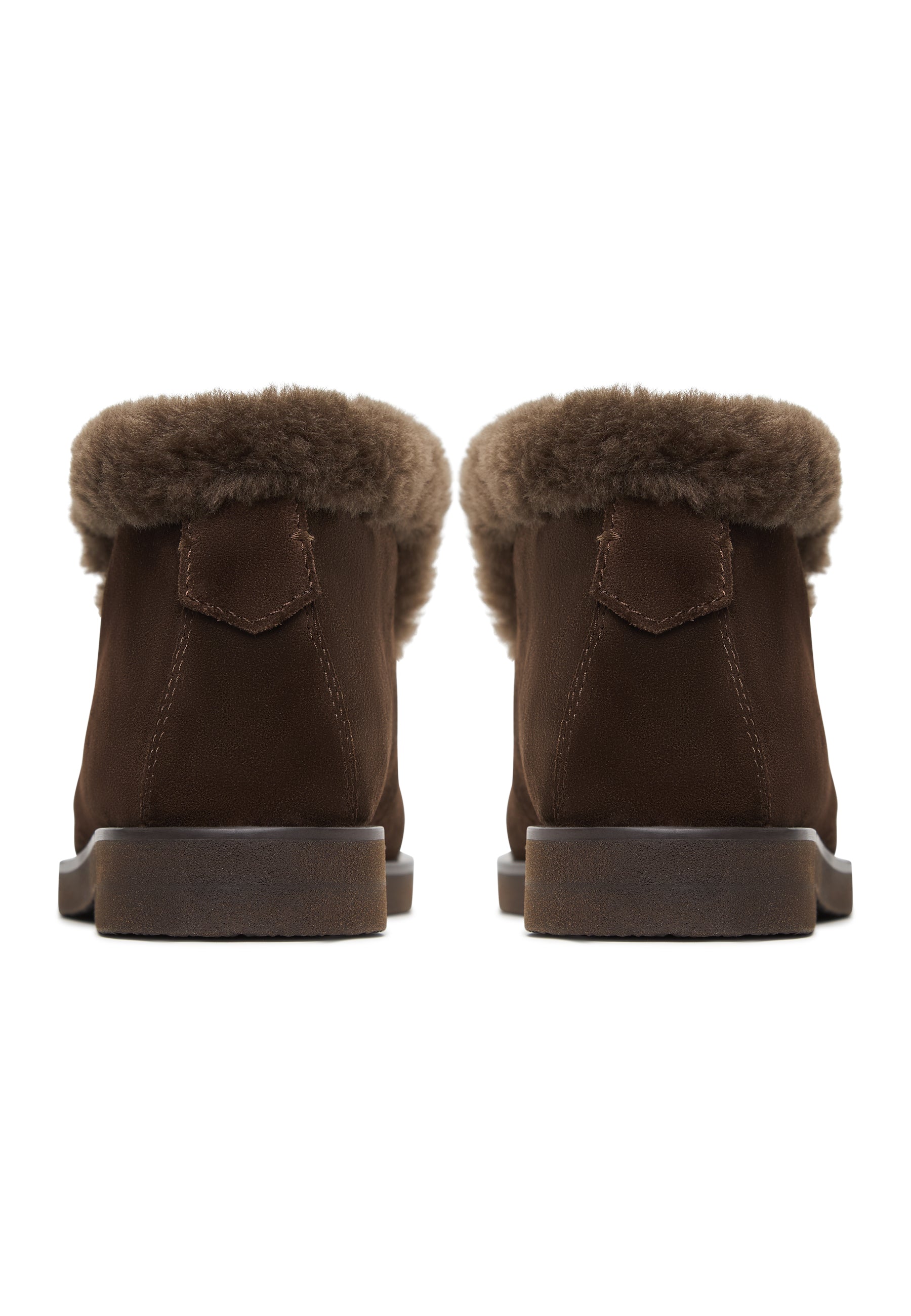 Cozy Suede Fur-Lined Boots Gerda - Brown