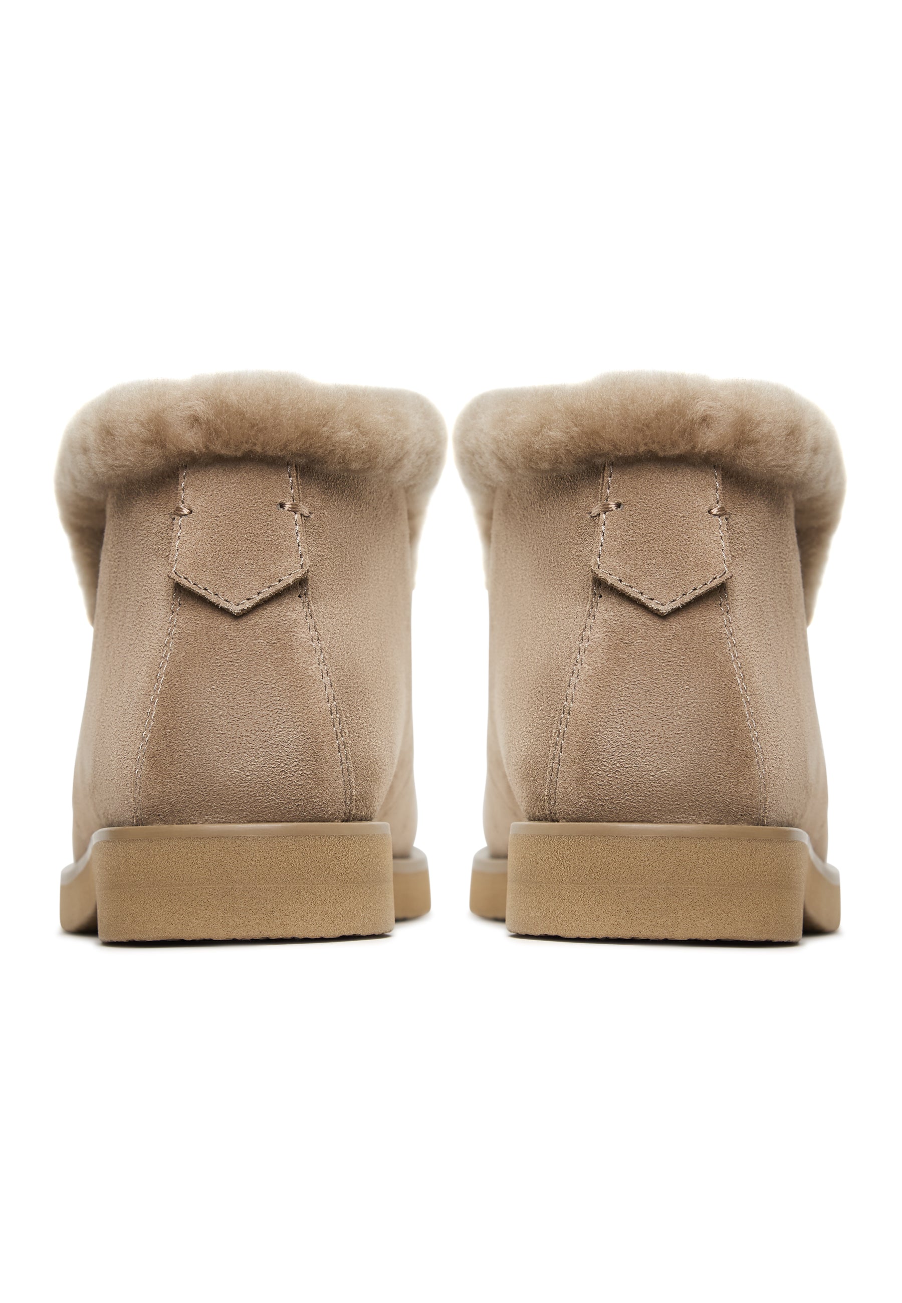 Cozy Suede Fur-Lined Boots Gerda - Beige