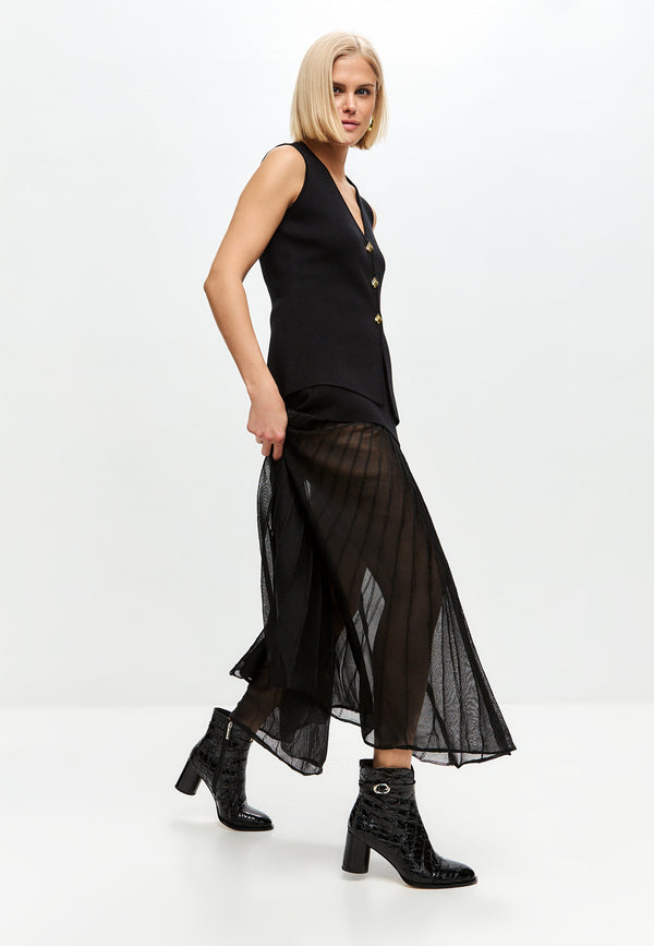 Midnight Croc Block Boots