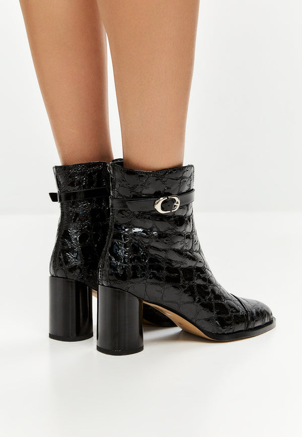 Midnight Croc Block Boots