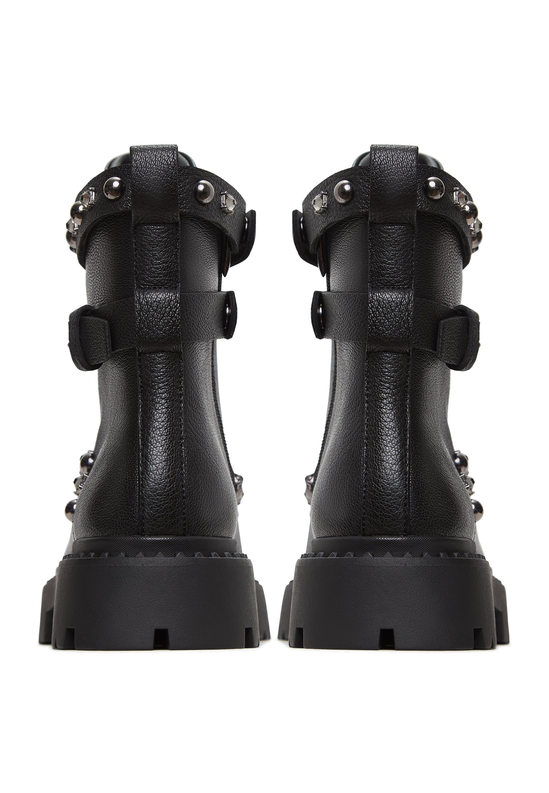 Combat Boots with Studded Detailing Becks - Black