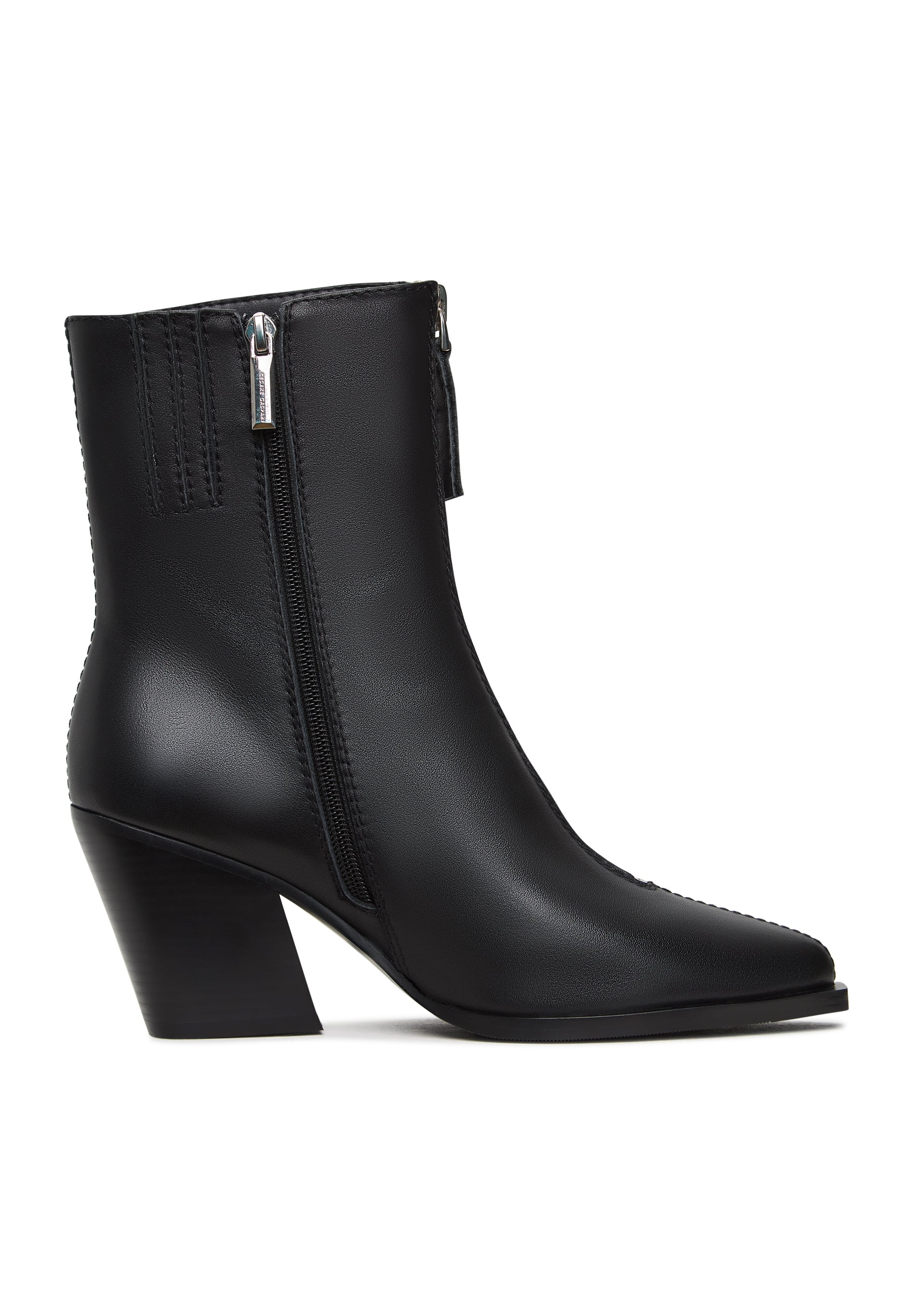 Elegantes Botas de Tacón con Cremallera Regi - Negro