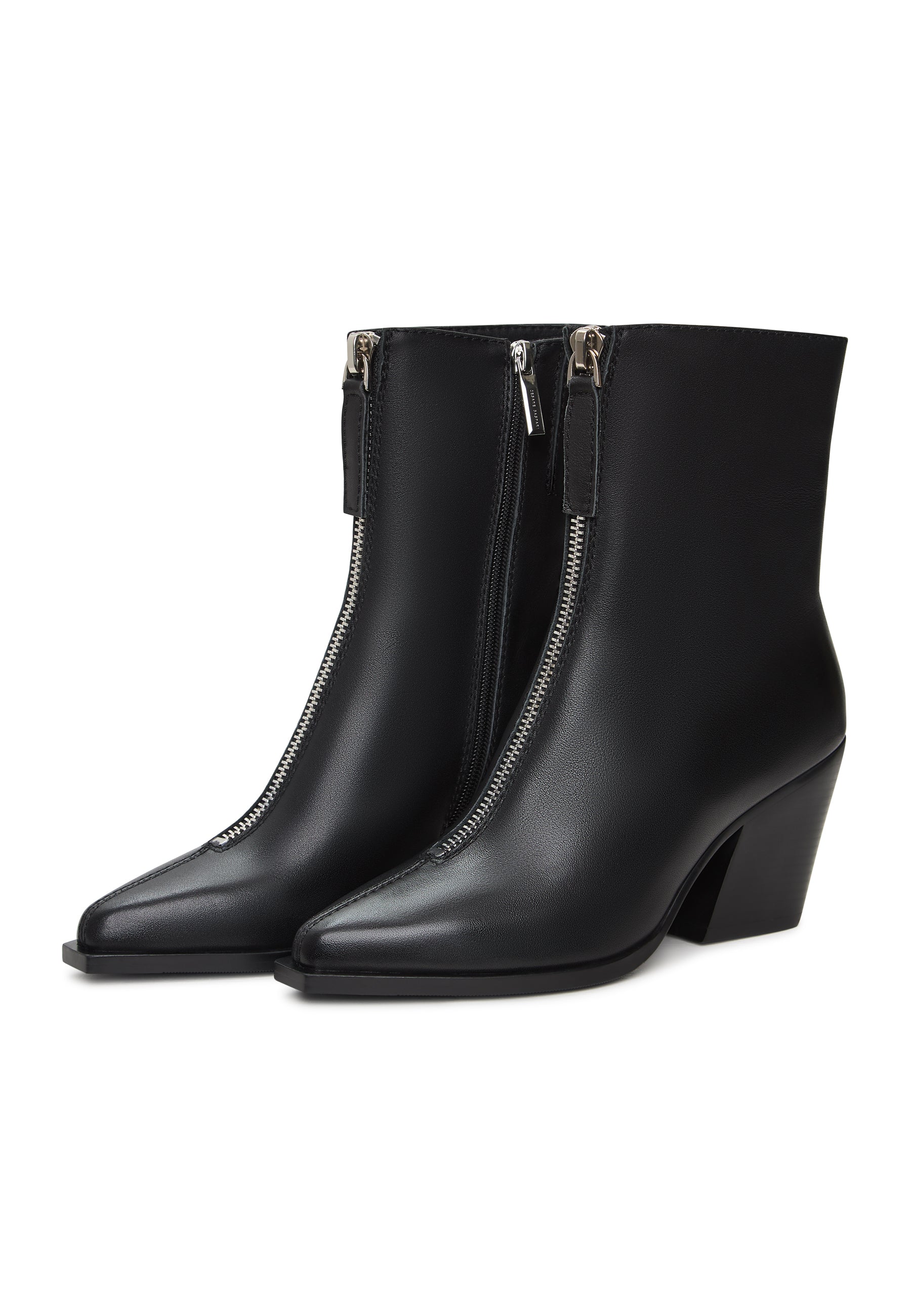 Elegantes Botas de Tacón con Cremallera Regi - Negro