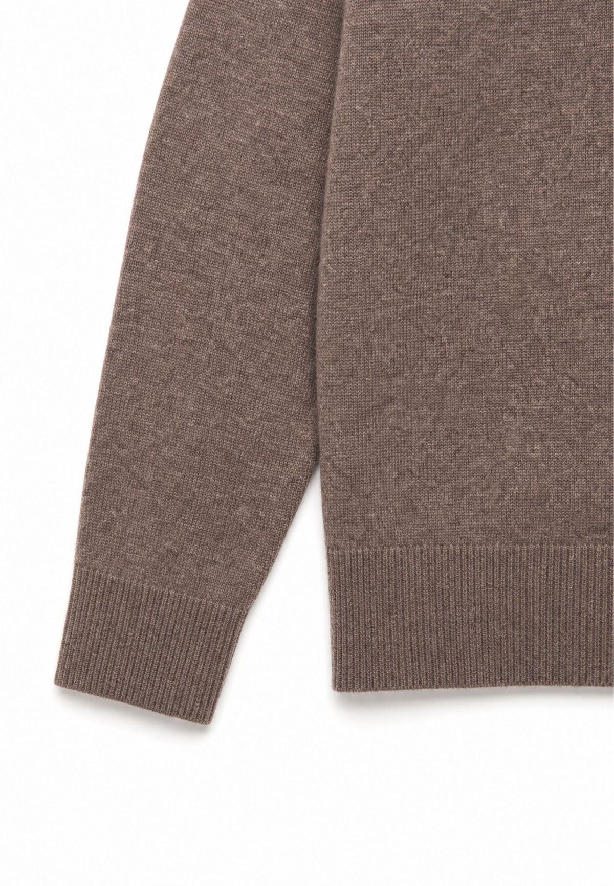 Sweter zapinany na zamek z wełny merynosów Mauve – Szary