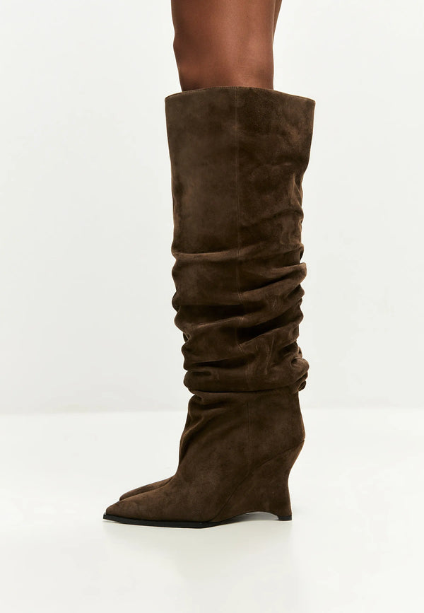 Suede Slouch Boots
