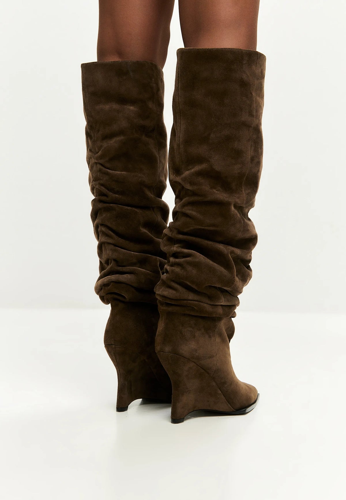Suede Slouch Boots