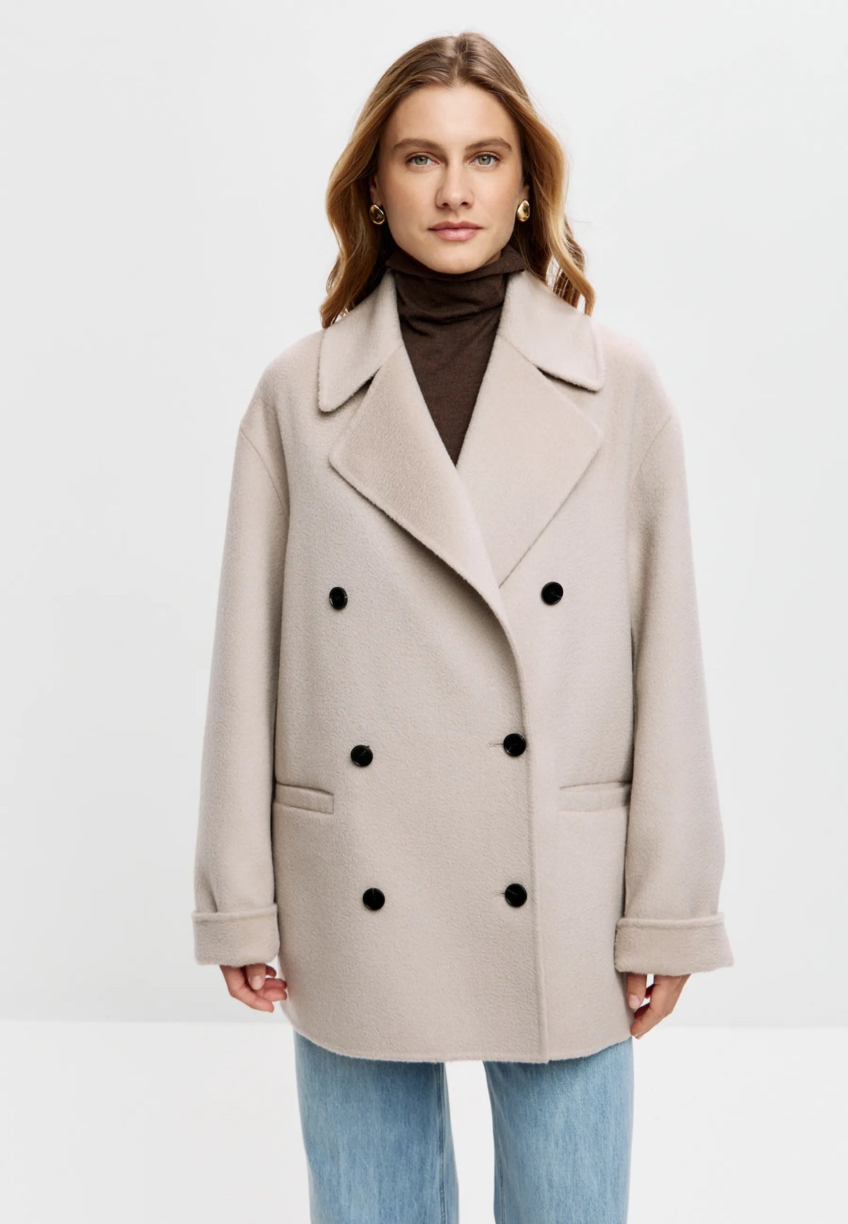 Cashmere Tailored Coat – Pearl