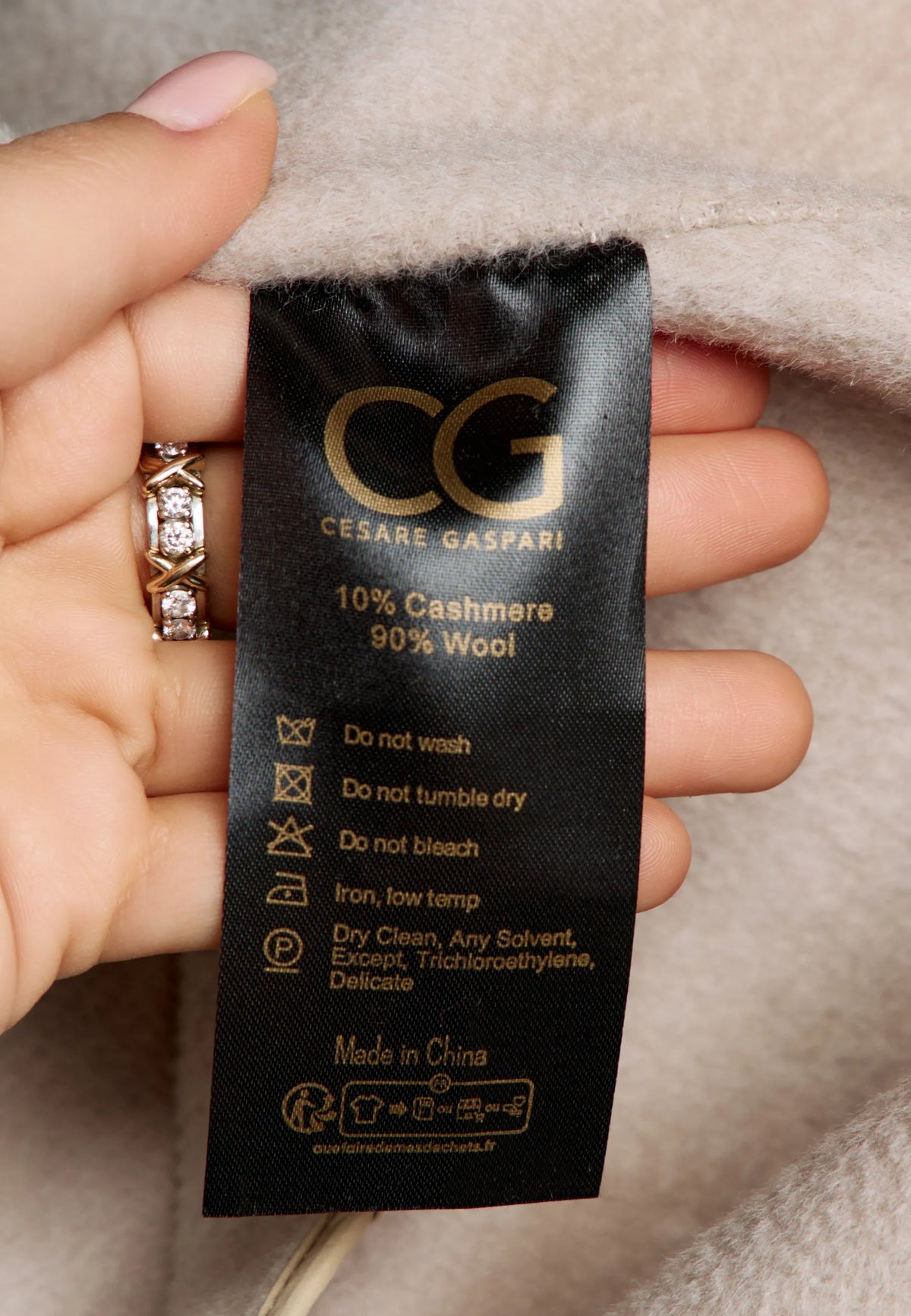 Cashmere Tailored Coat – Pearl