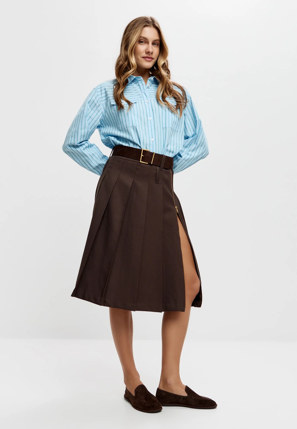 Soft Step Suede Loafers – Brown