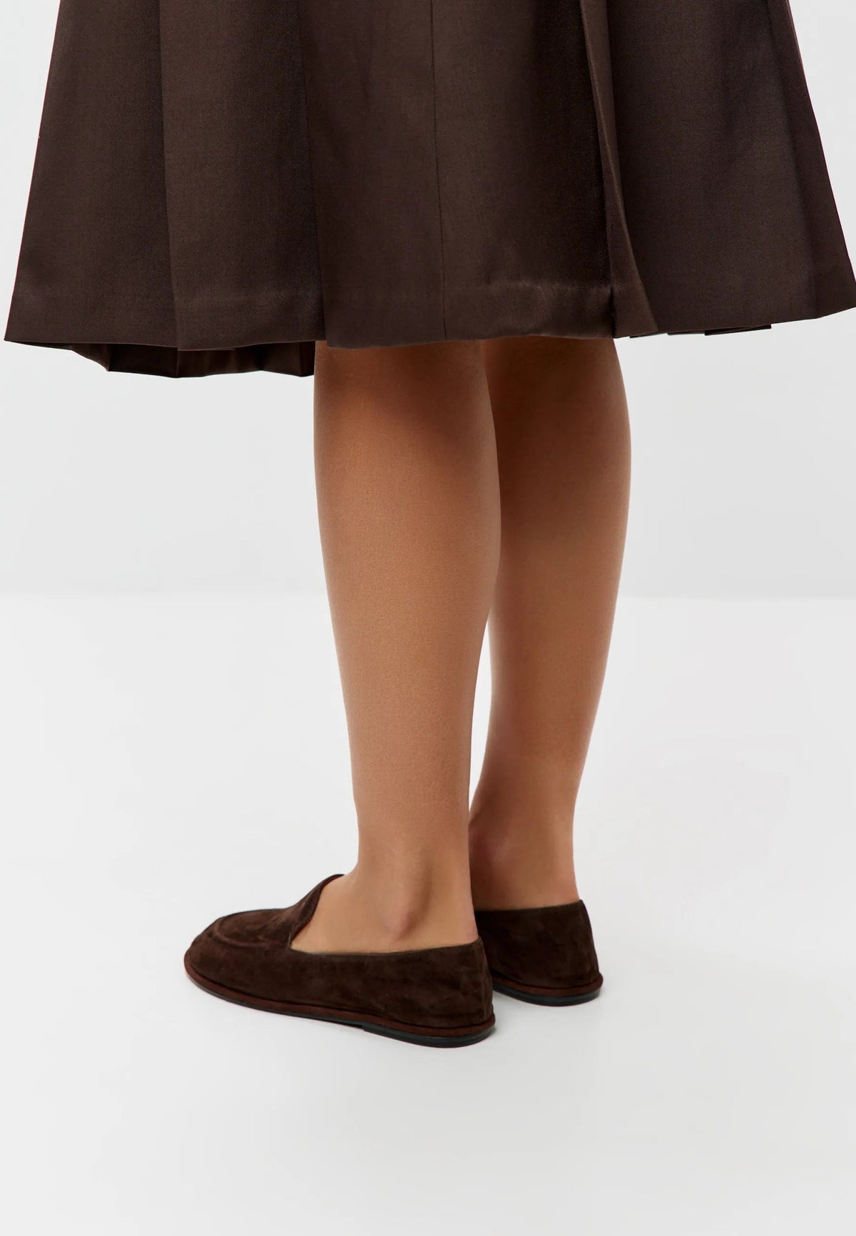 Soft Step Suede Loafers – Brown