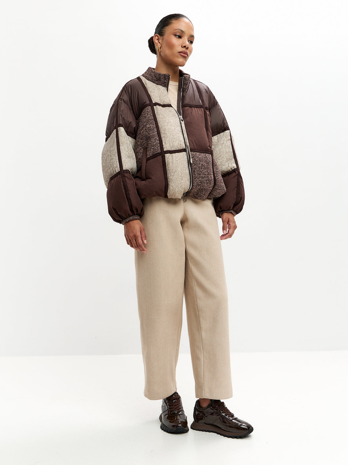 Patch Drift dunjakke – Brun