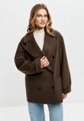 Cashmere Tailored Coat – Chocolate