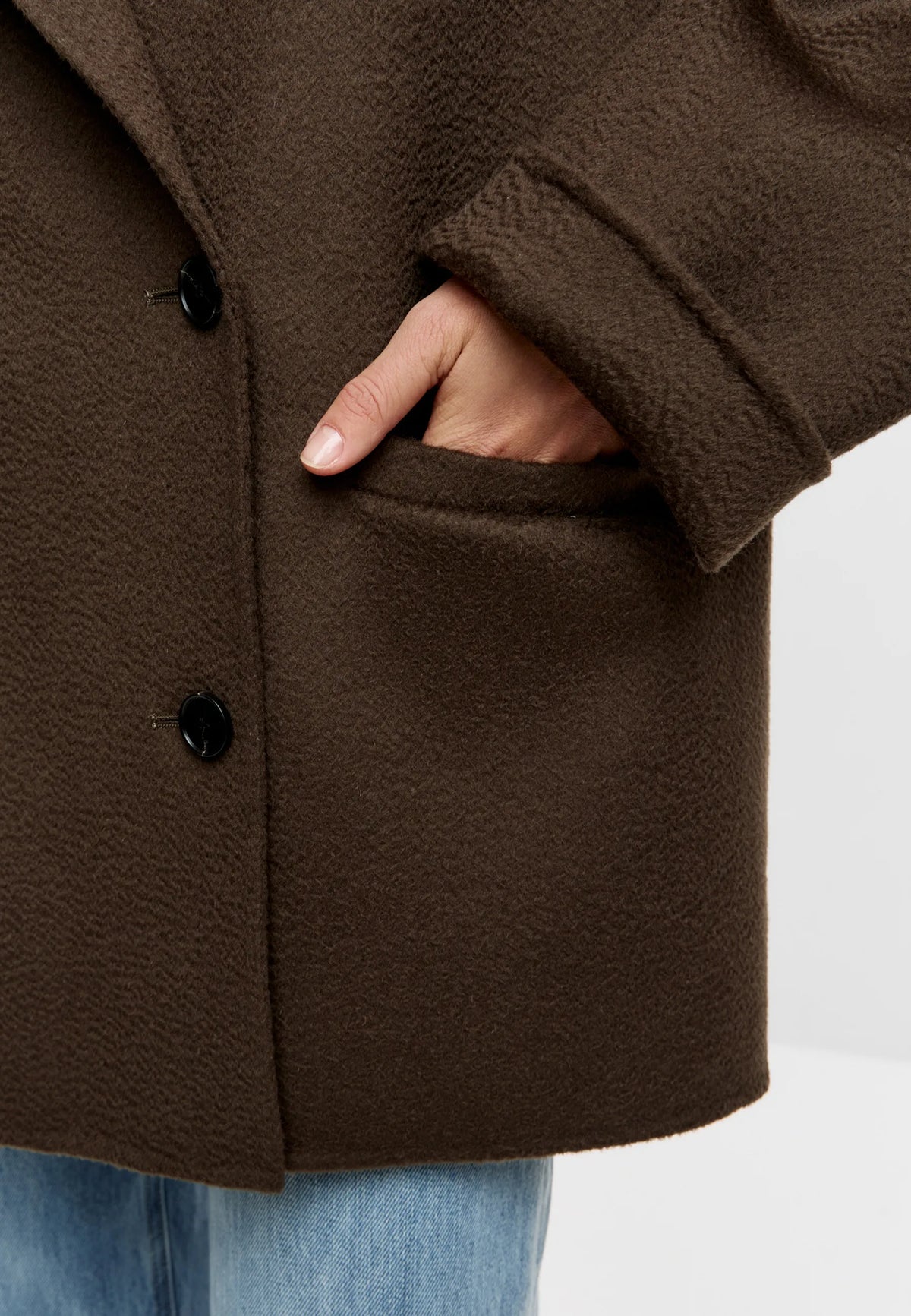 Cashmere Tailored Coat – Chocolate