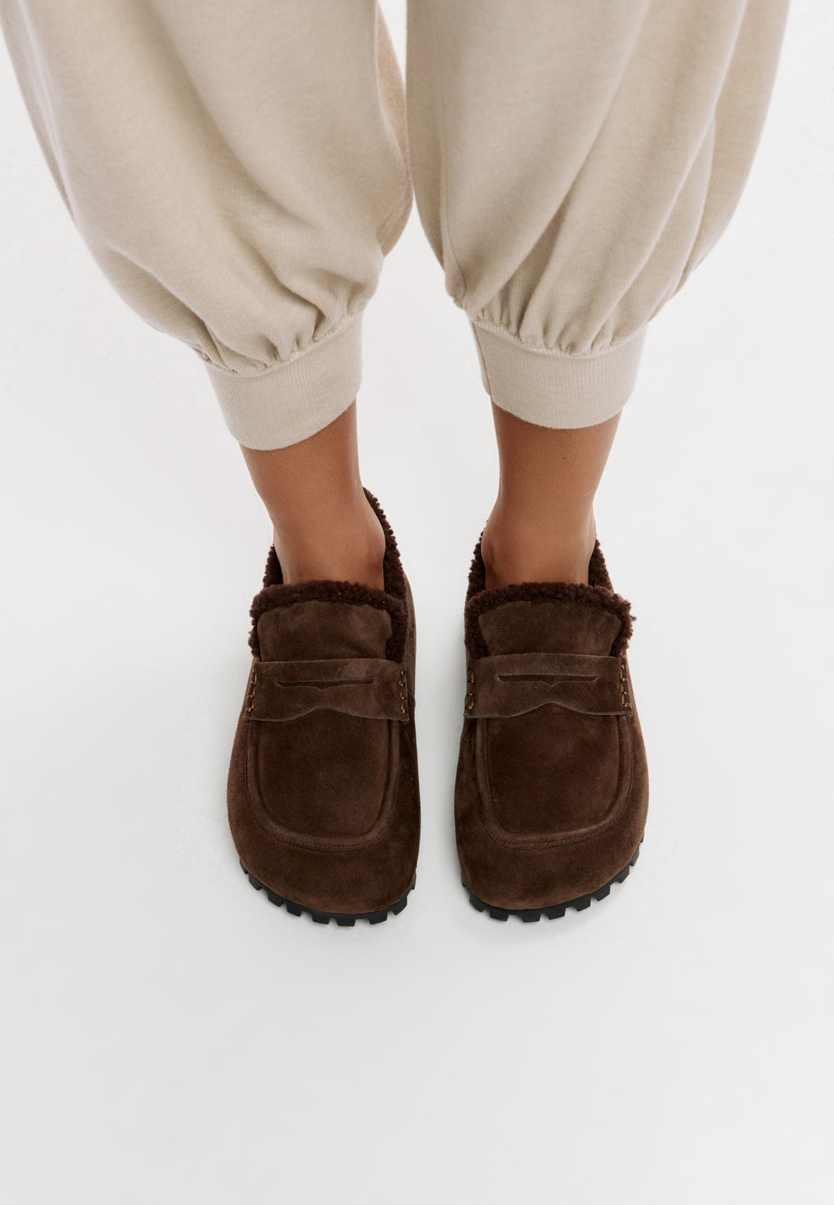 Cozy Trek Winter Loafers – Brown