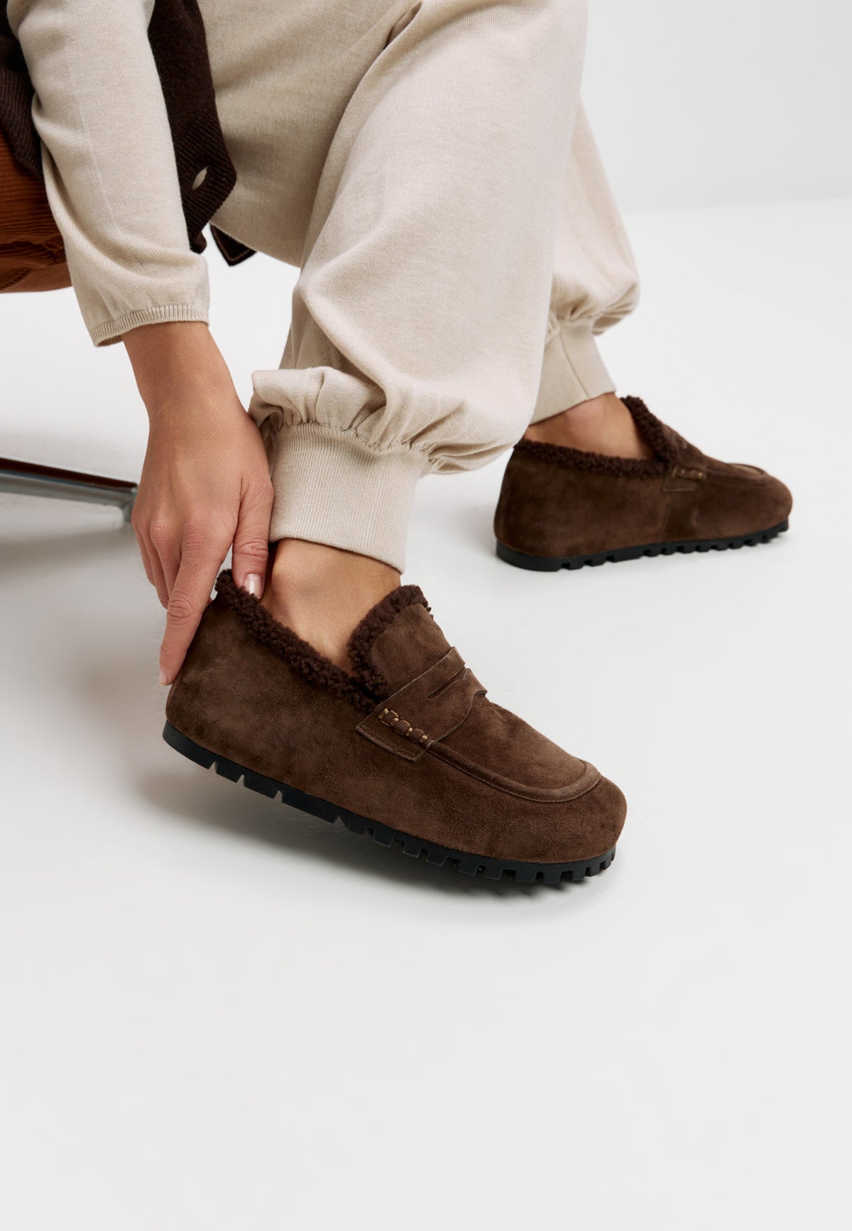 Cozy Trek Winter Loafers – Brown