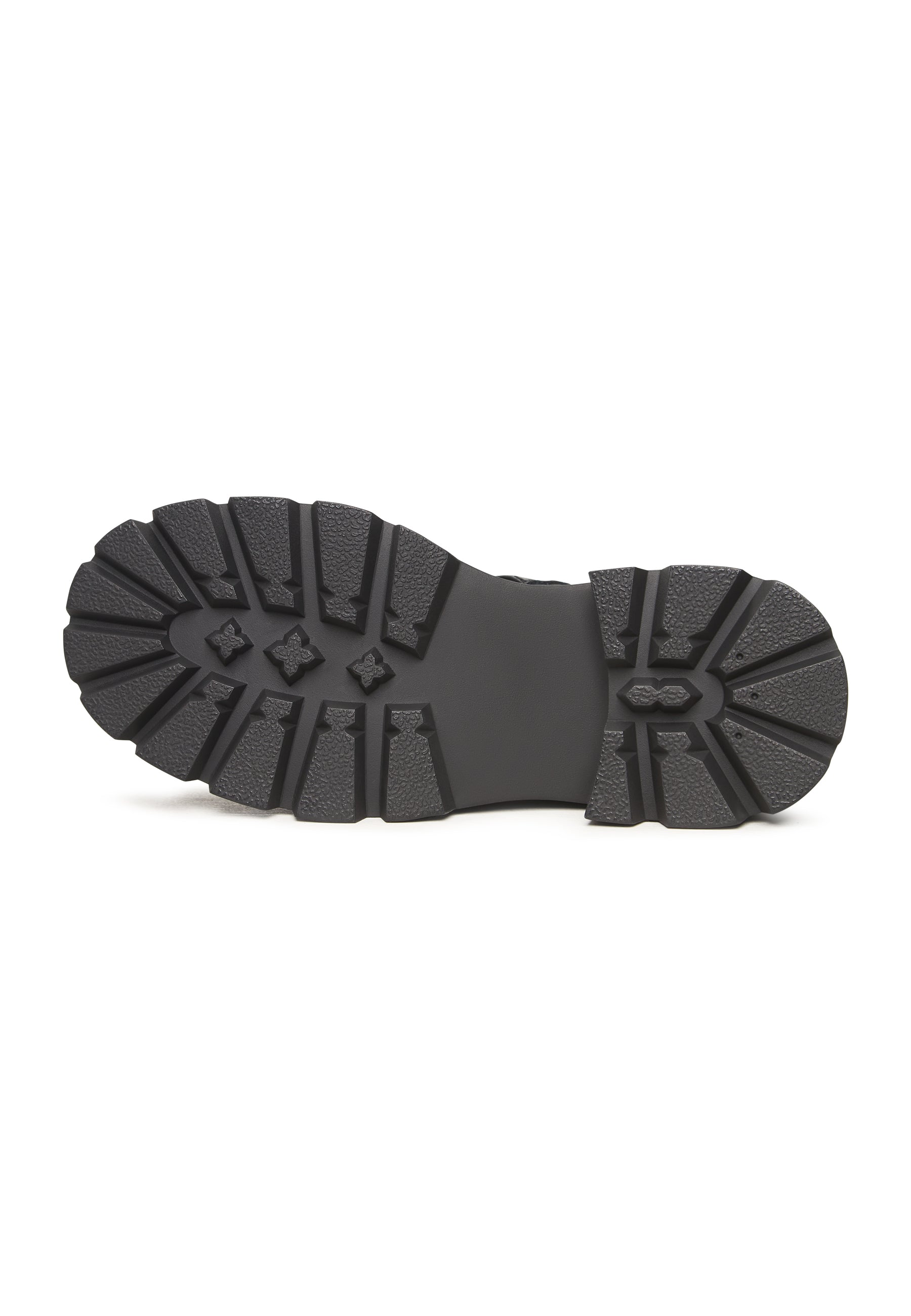 Mocasines de piel con doble hebilla Geirr - Negro