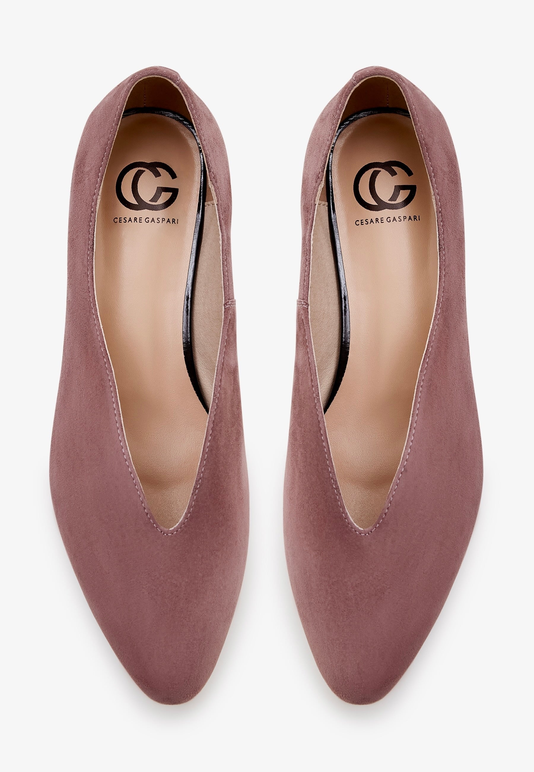 Pointed Tip Suede Ballerinas Ballerinas Cesare Gaspari 