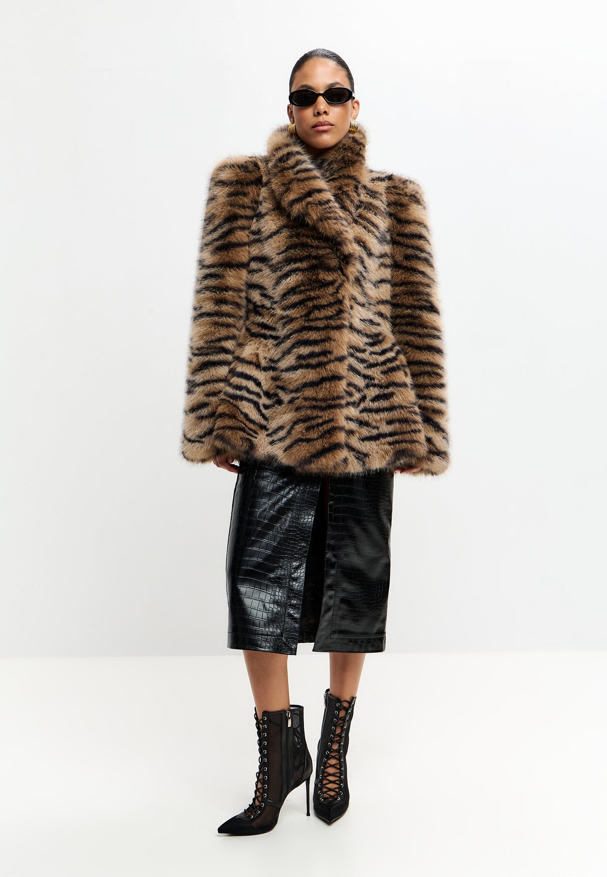Veste en fausse fourrure – Tigress