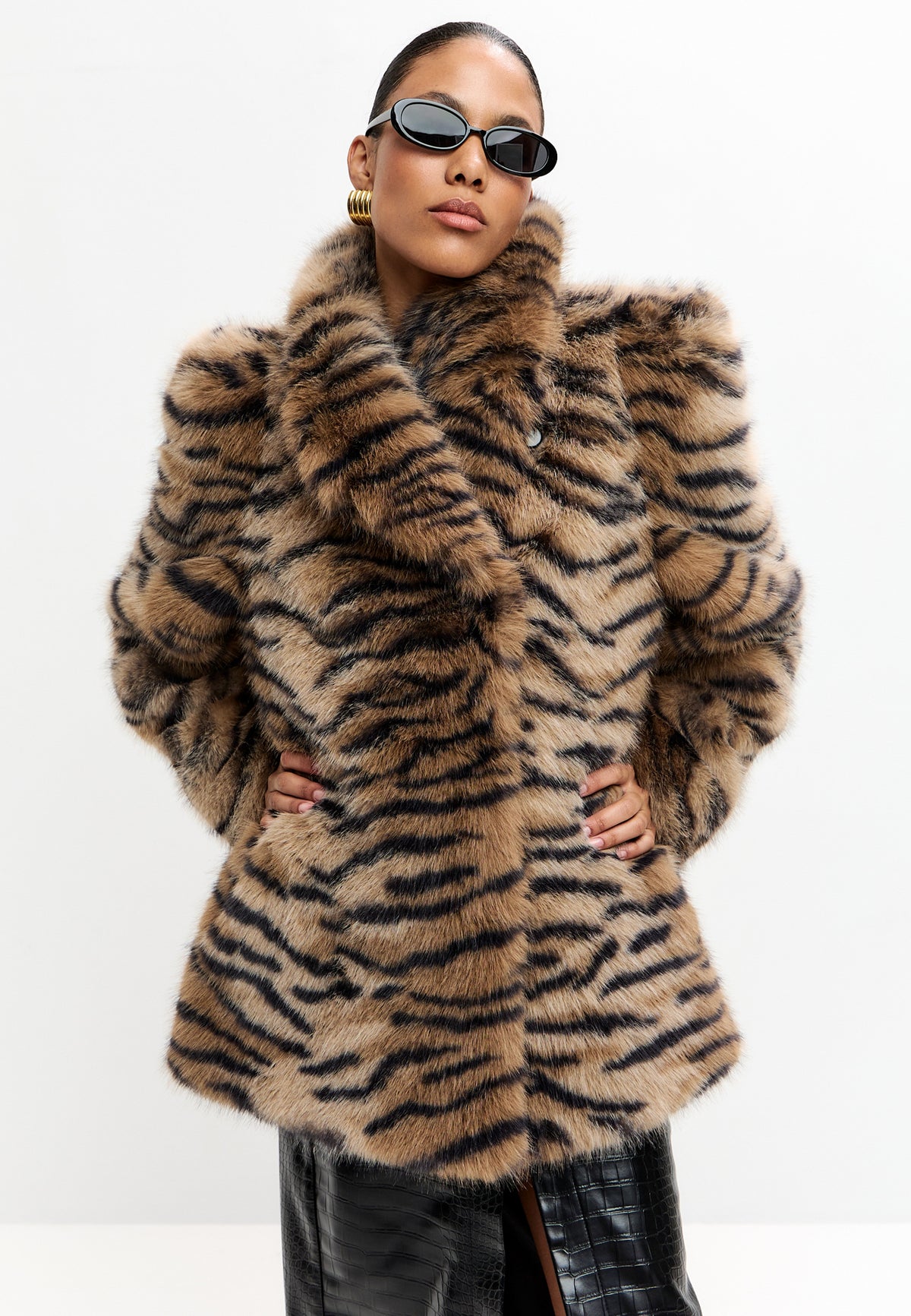 Veste en fausse fourrure – Tigress
