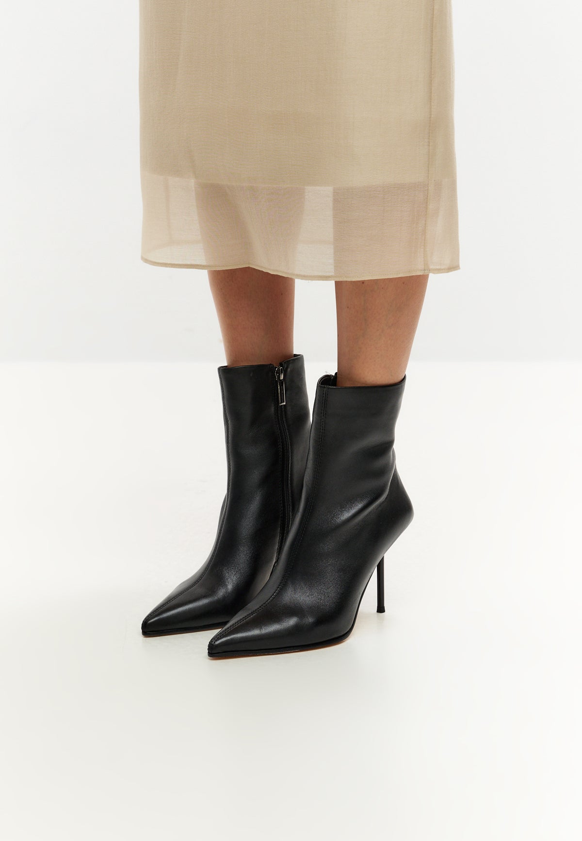 Stiletto Ankle Boots - Black