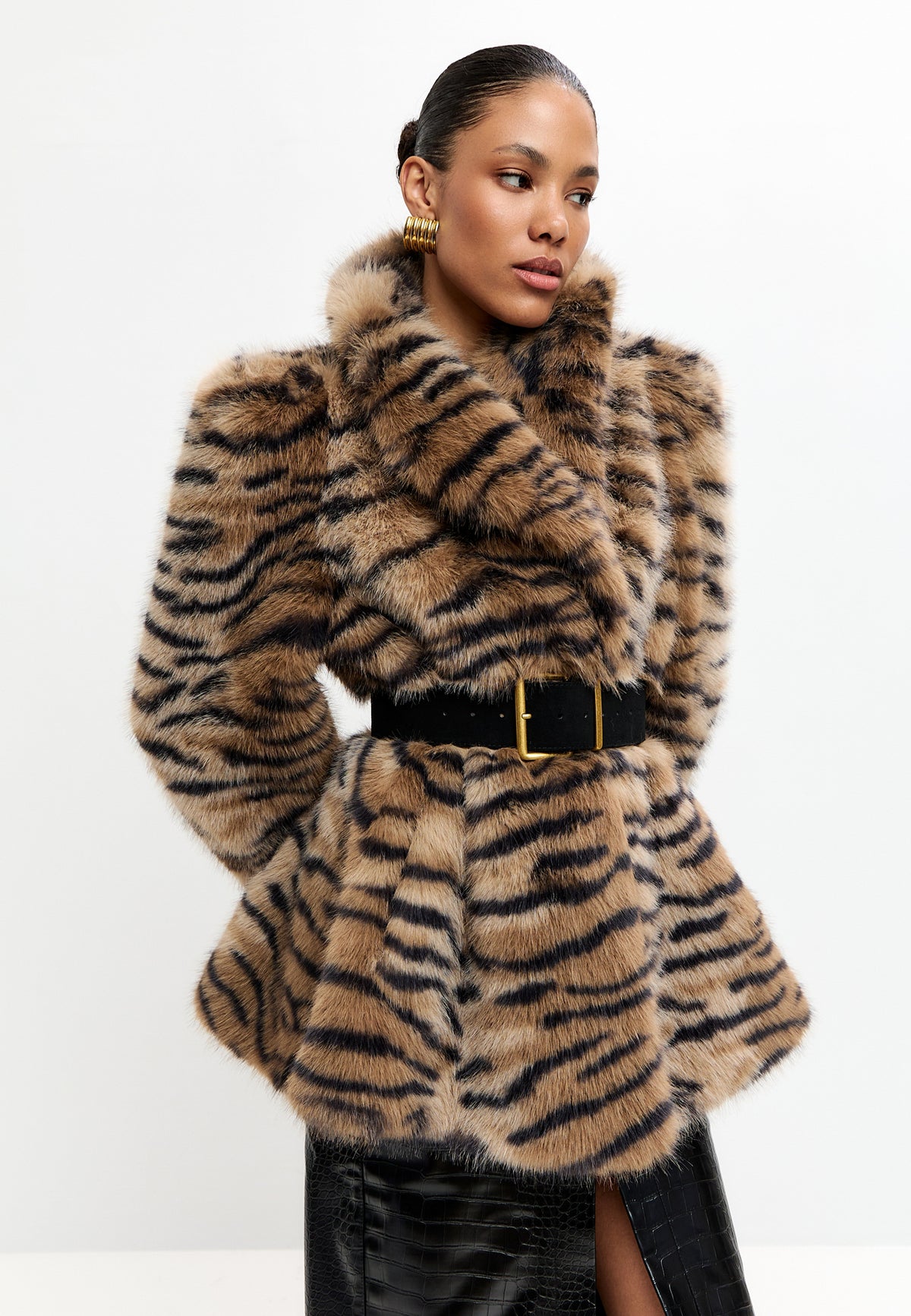 Veste en fausse fourrure – Tigress
