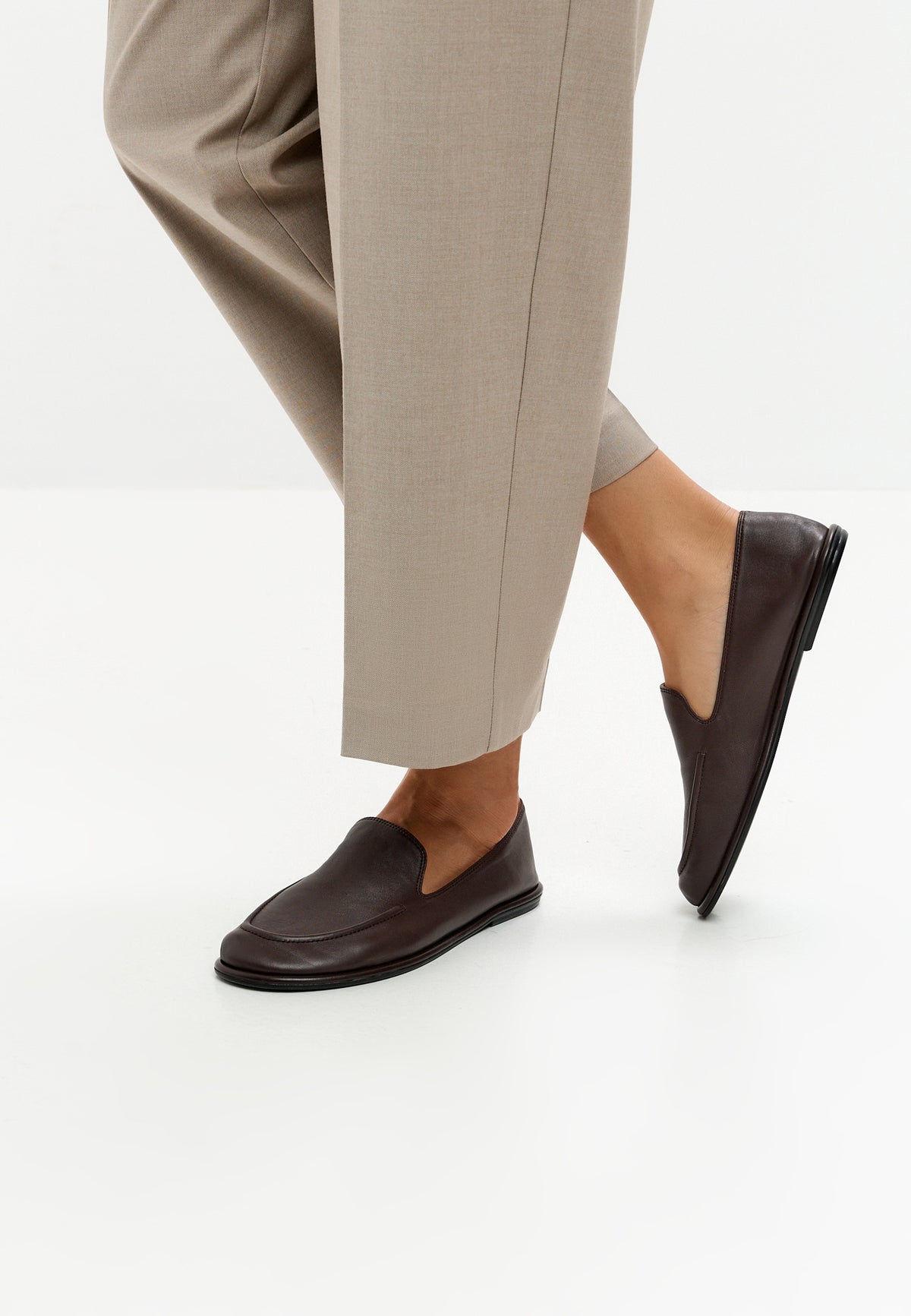 Soft Step Leather Loafers – Brown