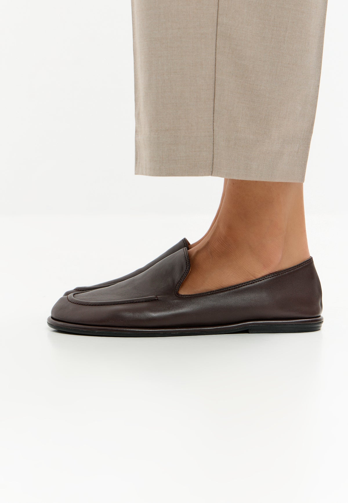Soft Step Leather Loafers – Brown