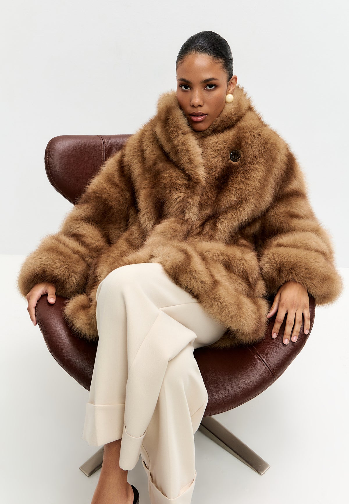 Faux Fur Coat Dorada