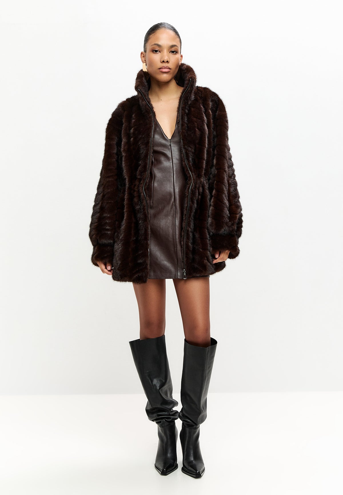 Zip Faux Fur Jacket