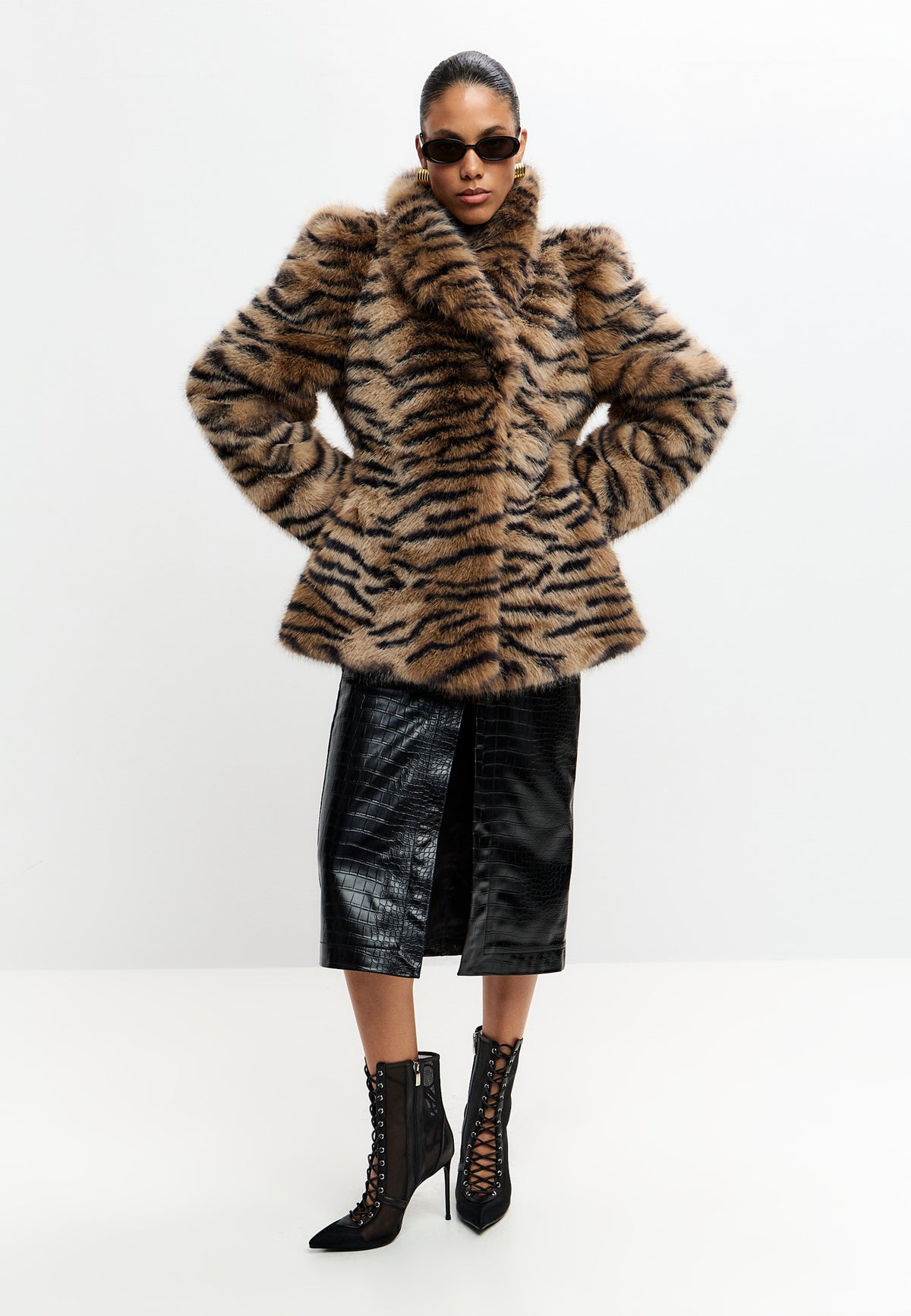 Veste en fausse fourrure – Tigress