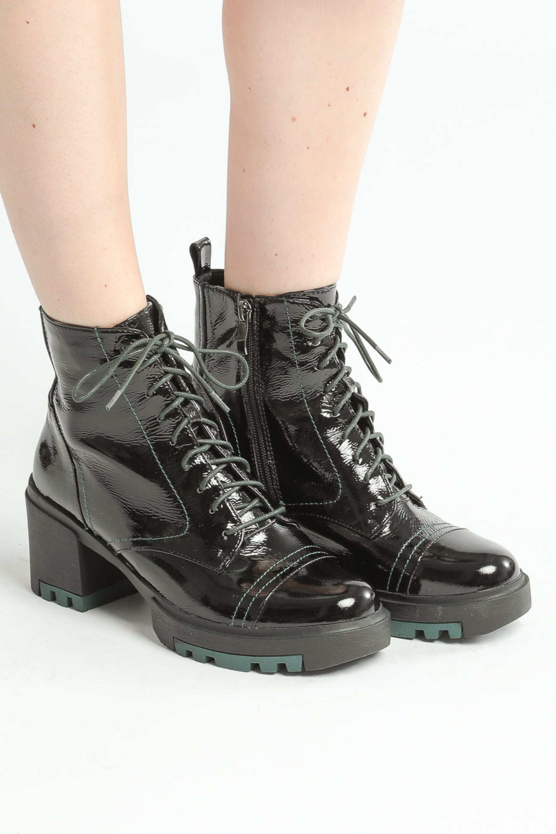Gloss Combat Lace-Ups