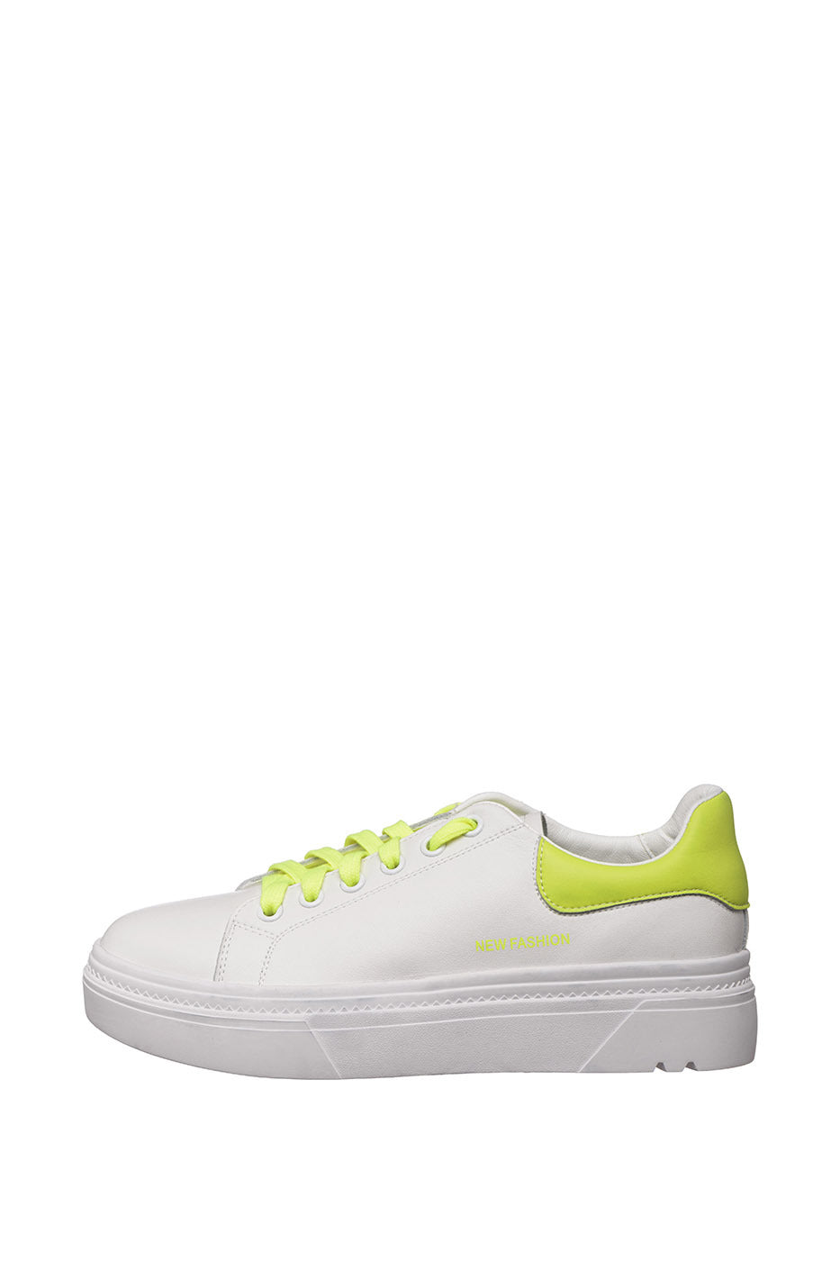 Neon-Akzent-Plattform-Sneakers