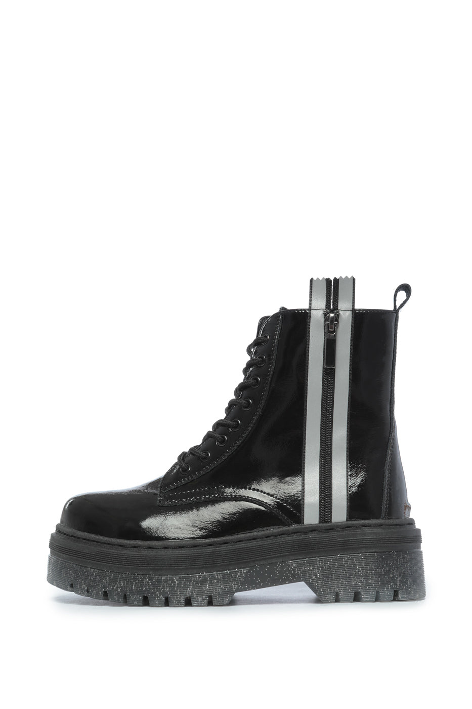 Glossy Combat Platform Boots