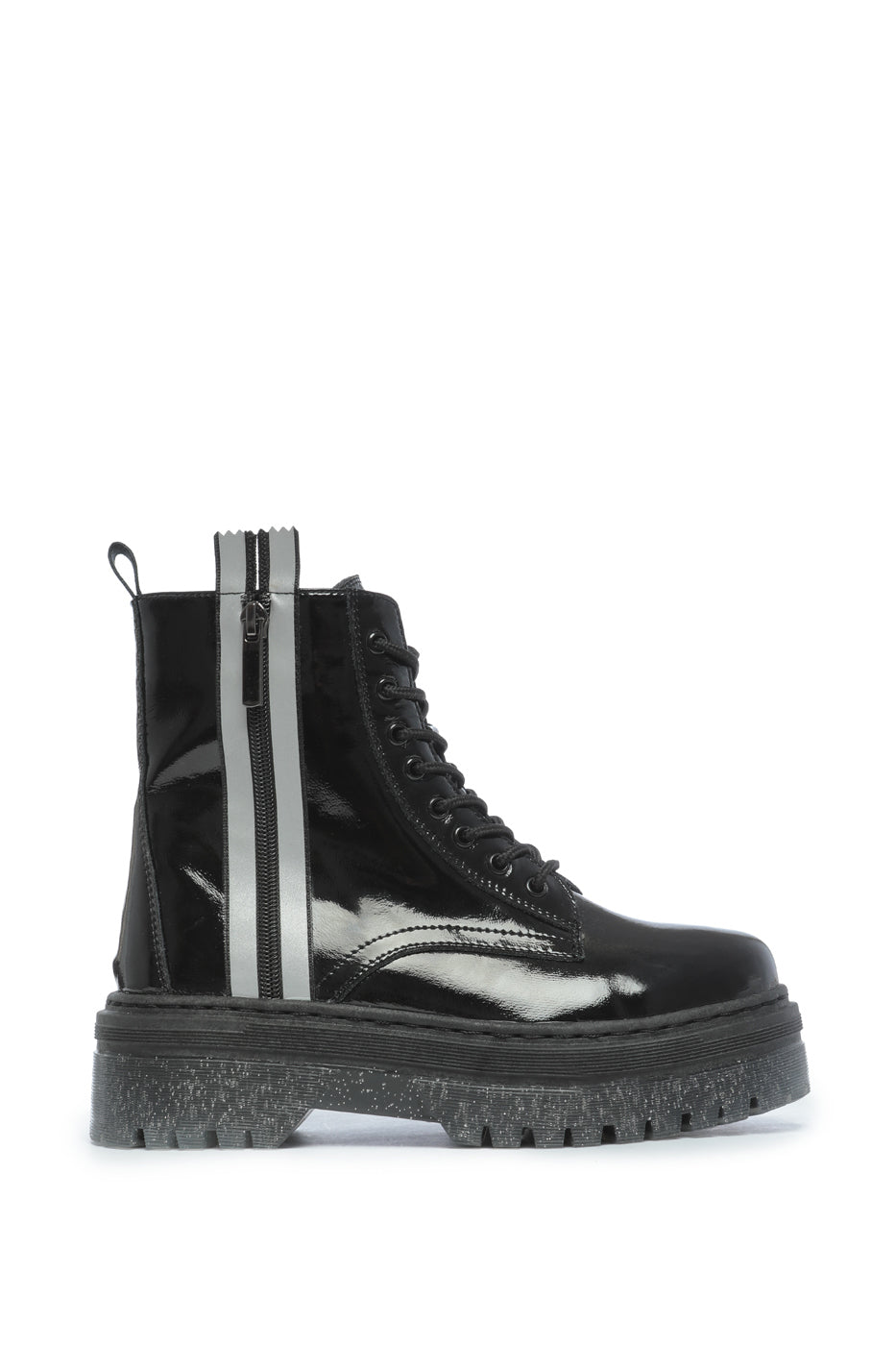 Glossy Combat Platform Boots