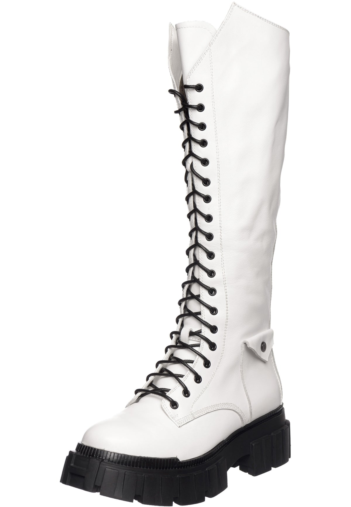High-Rise Combat Boots - Hvide