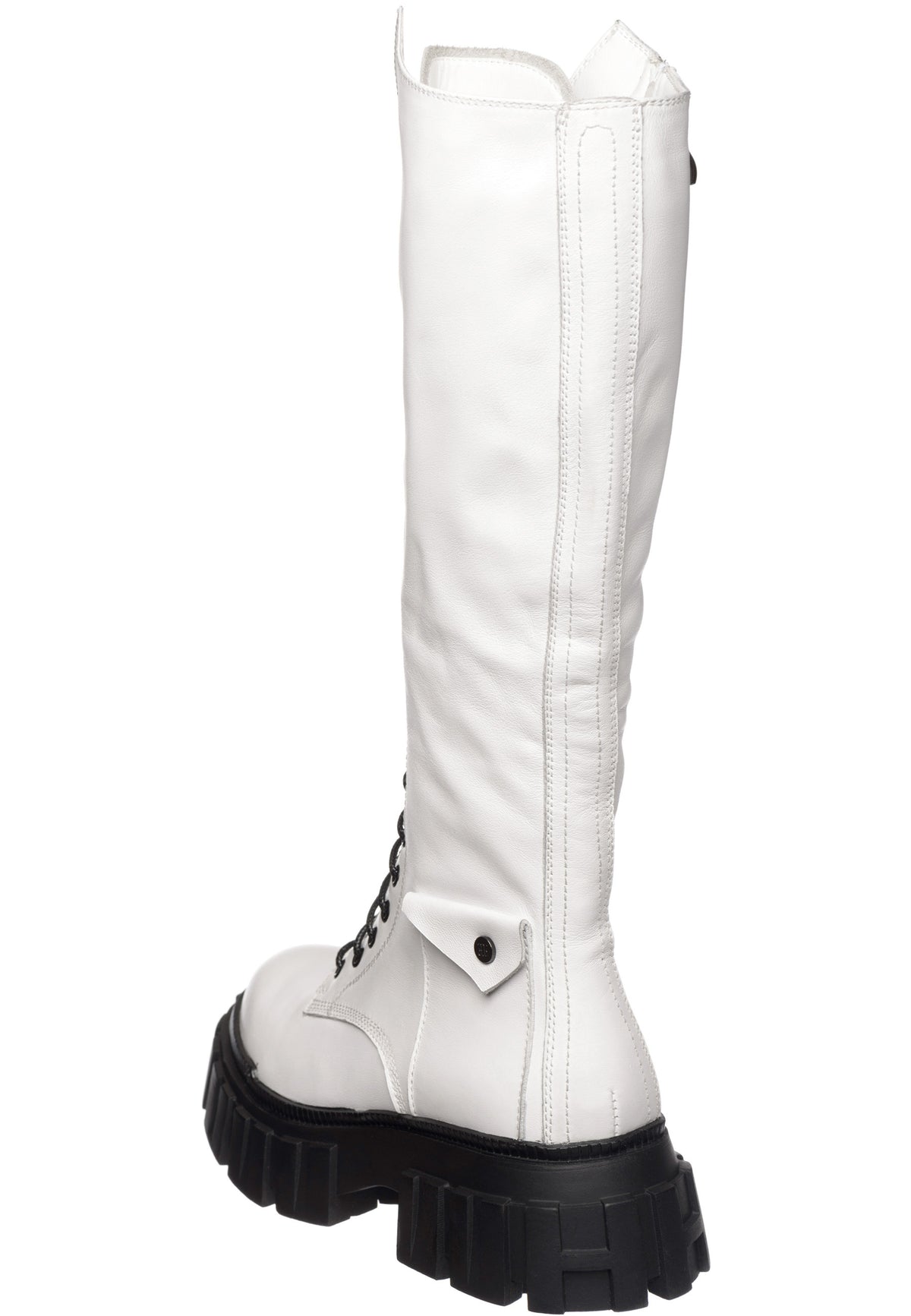 High-Rise Combat Boots - Hvide