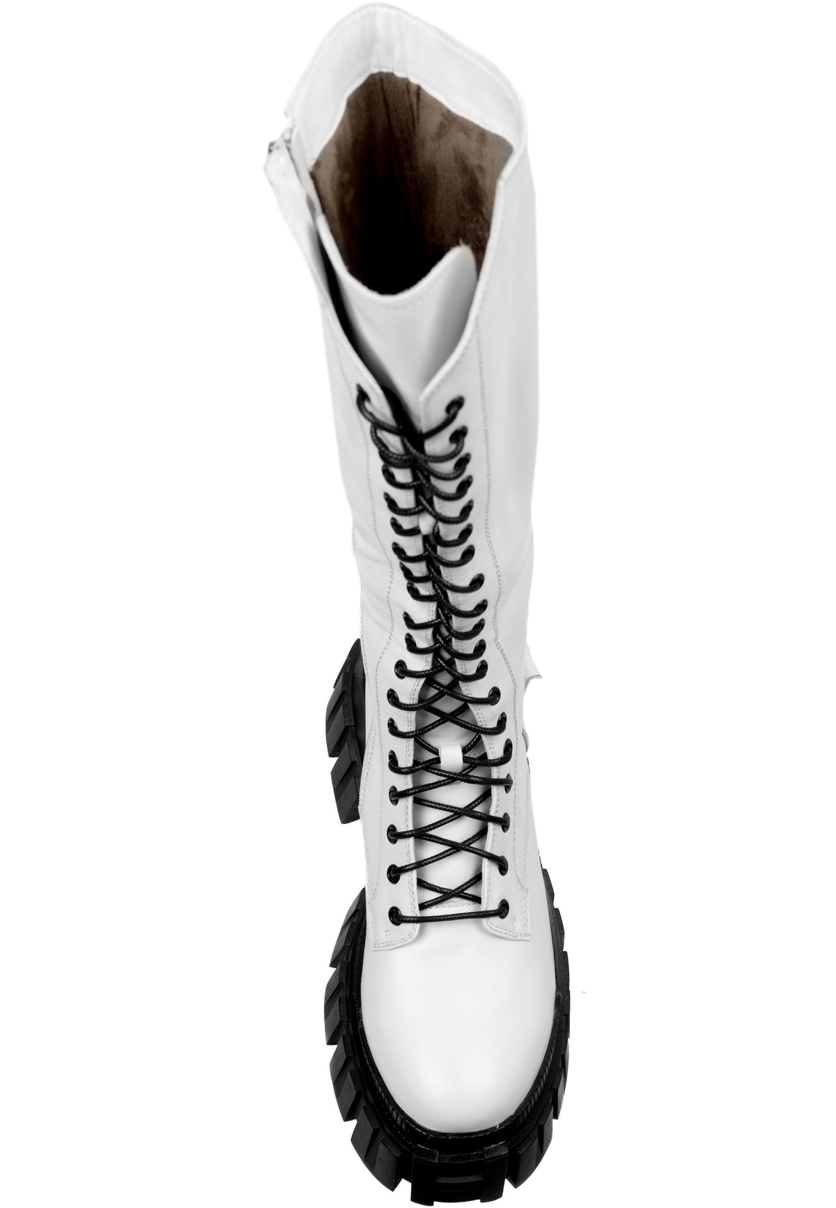 High-Rise Combat Boots - Hvide