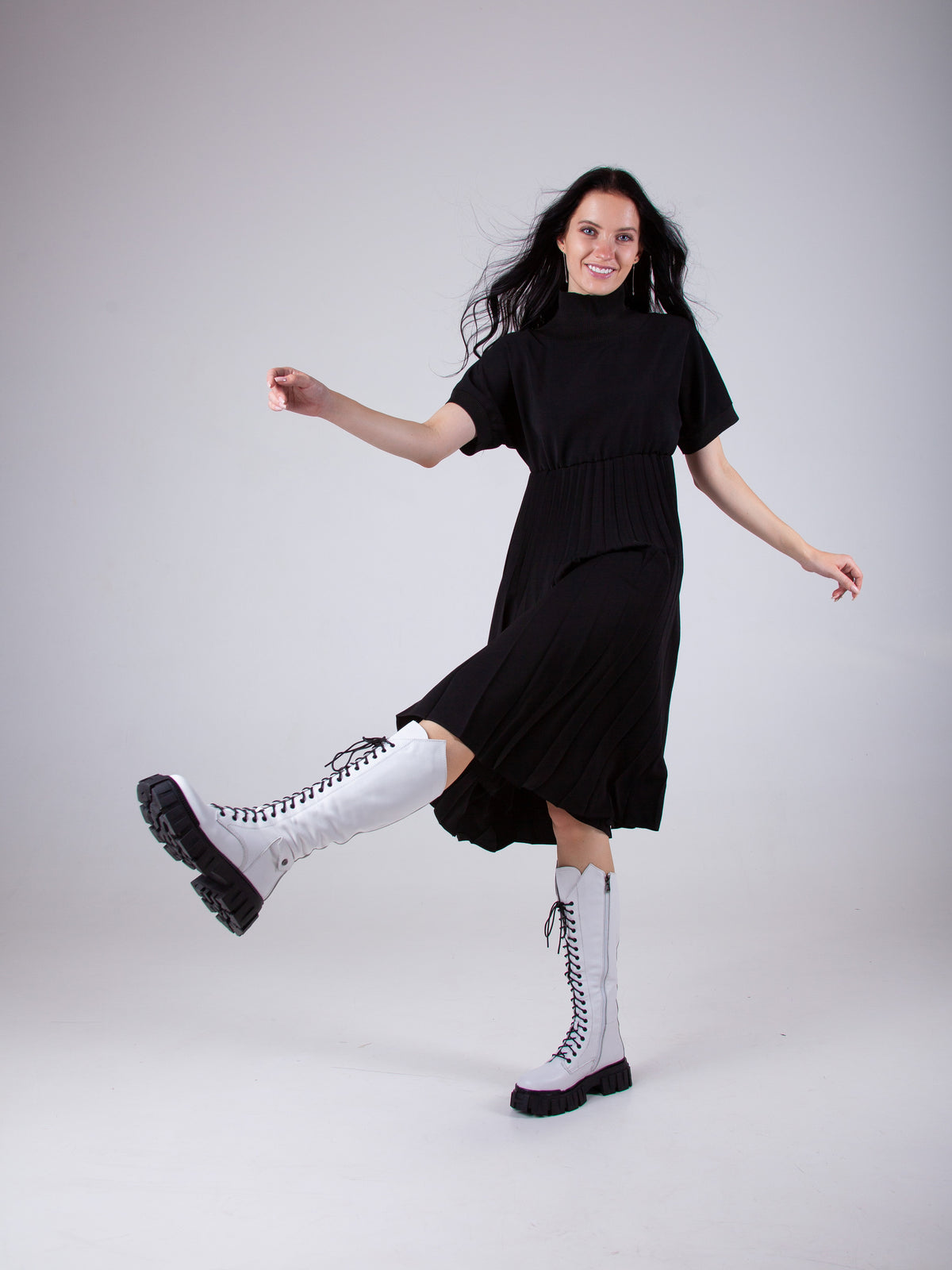 High-Rise Combat Boots - Hvide
