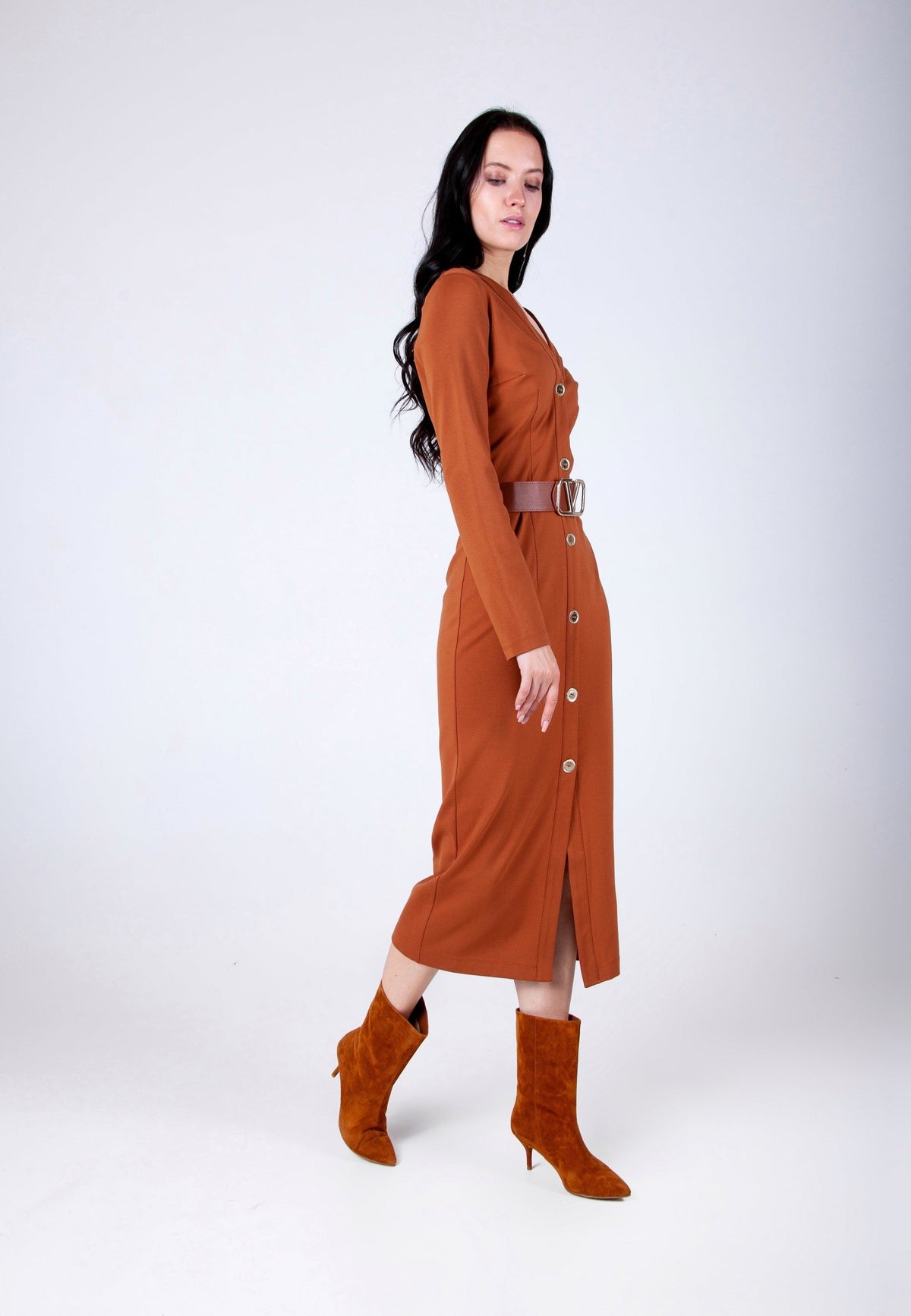 Elegante Wildlederstiefel - Braun