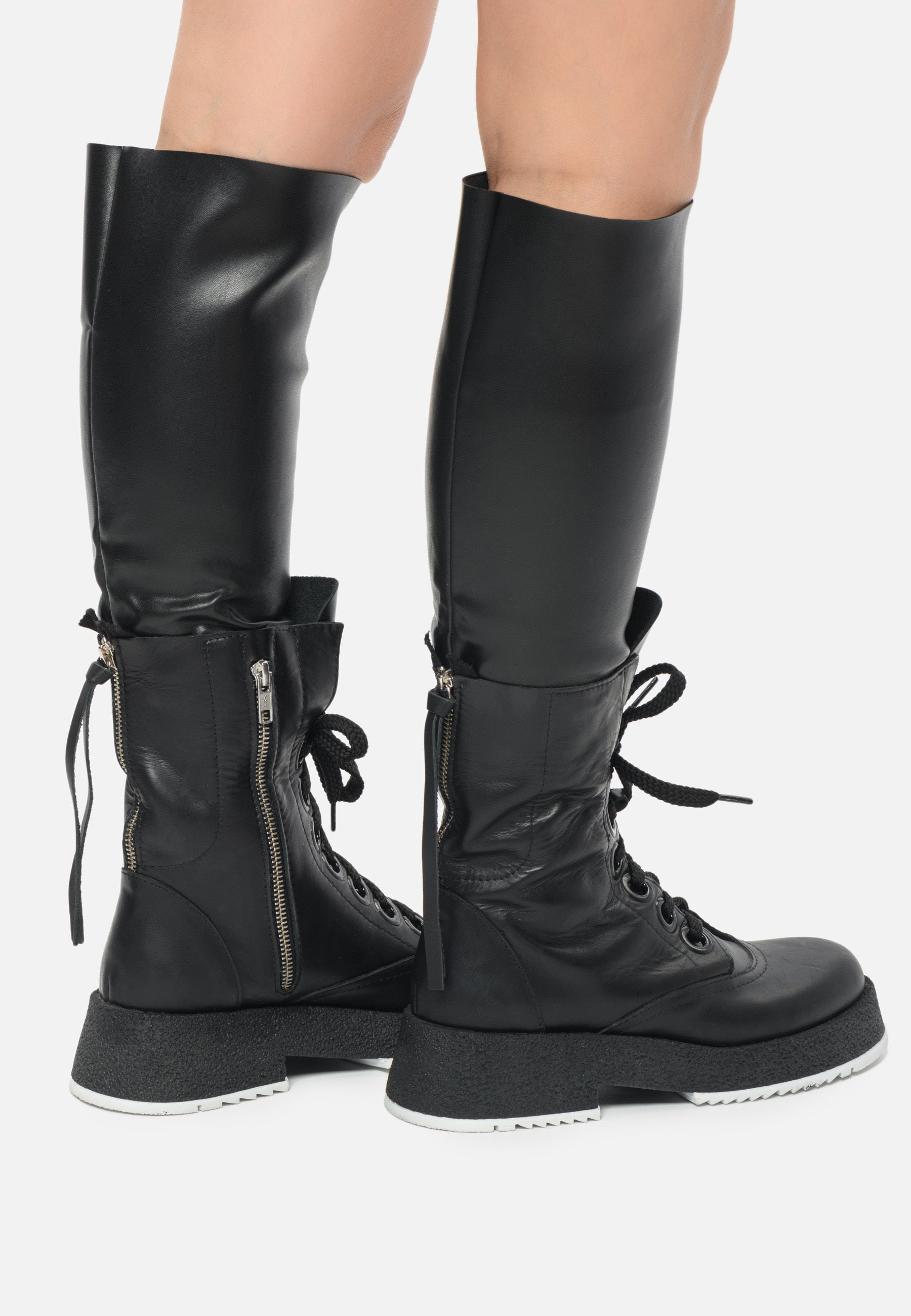 Over-the-Knee Lace-Up Combat Boots