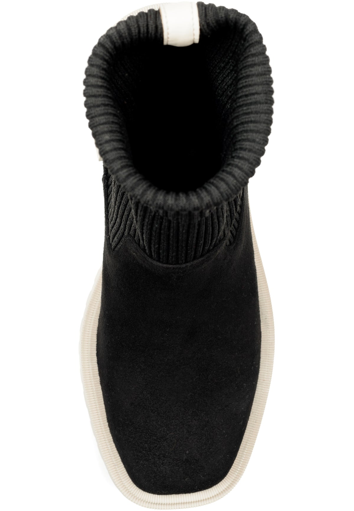Nordic Knit Platform Boots – Black