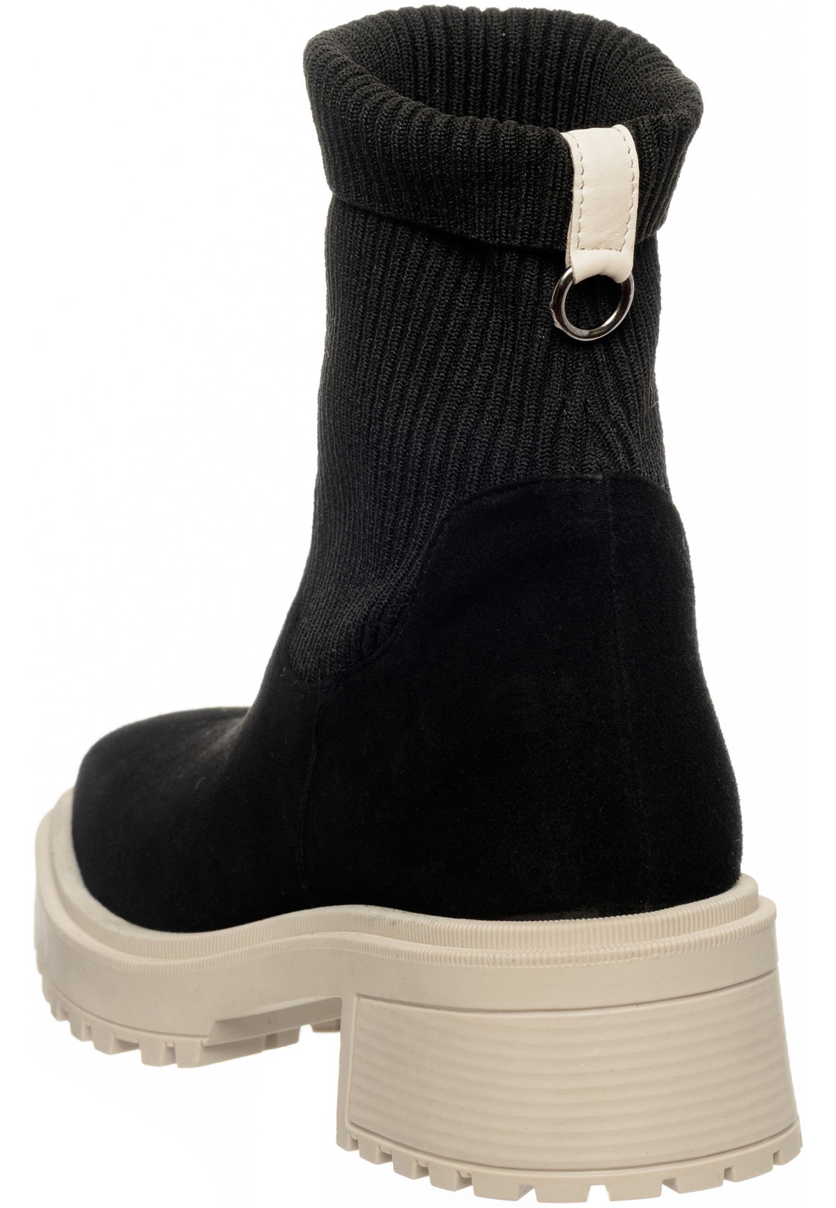 Nordic Knit Platform Boots – Black
